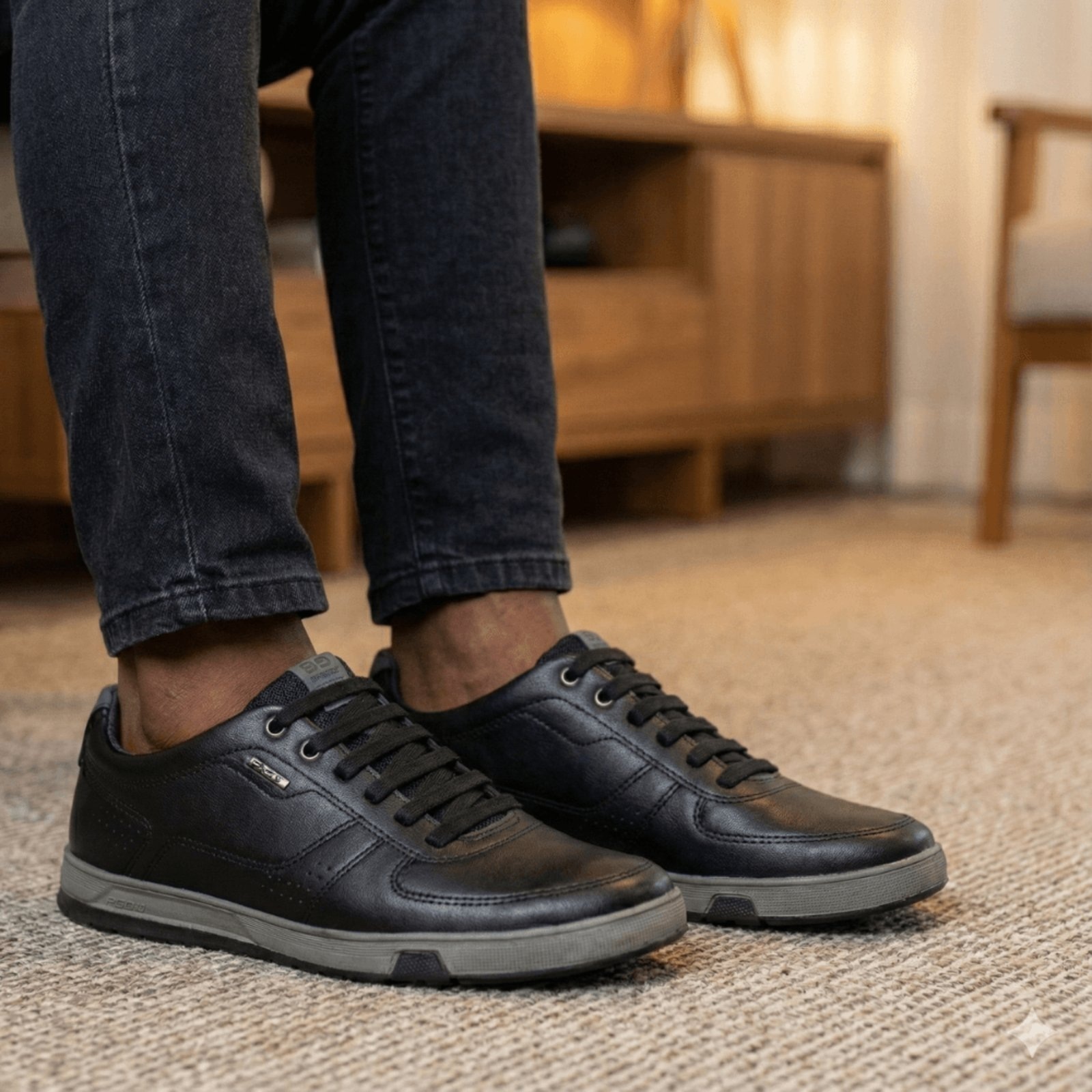 Imagem principal Sapatênis Masculino Pegada Microfibra Grafite PEGADA preto