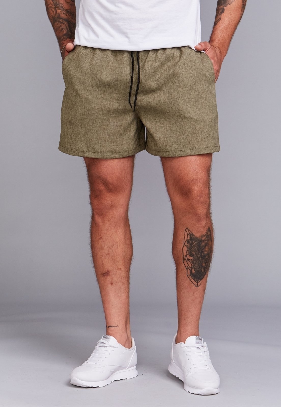 Imagem principal Shorts Linho Masculino Daze Modas Militar Daze Modas verde/verde militar verde