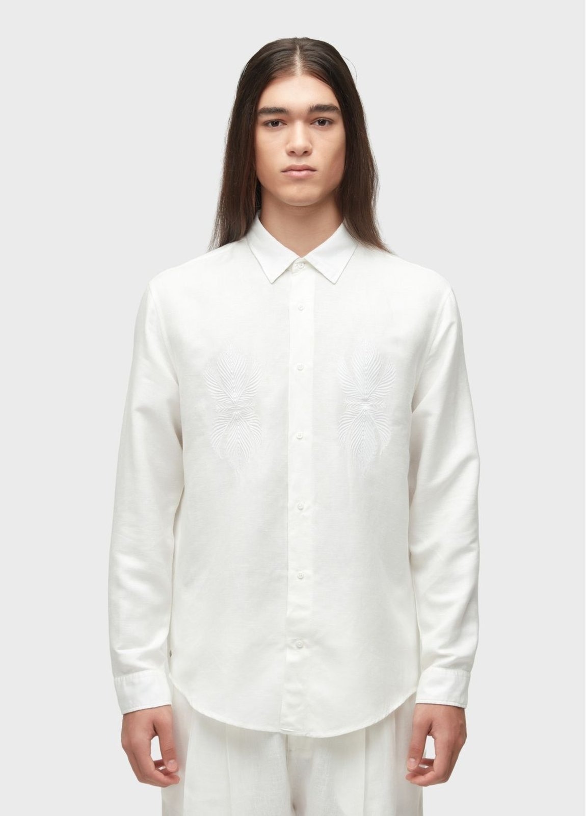 Imagem principal Camisa linen leaf bordado Osklen off-white