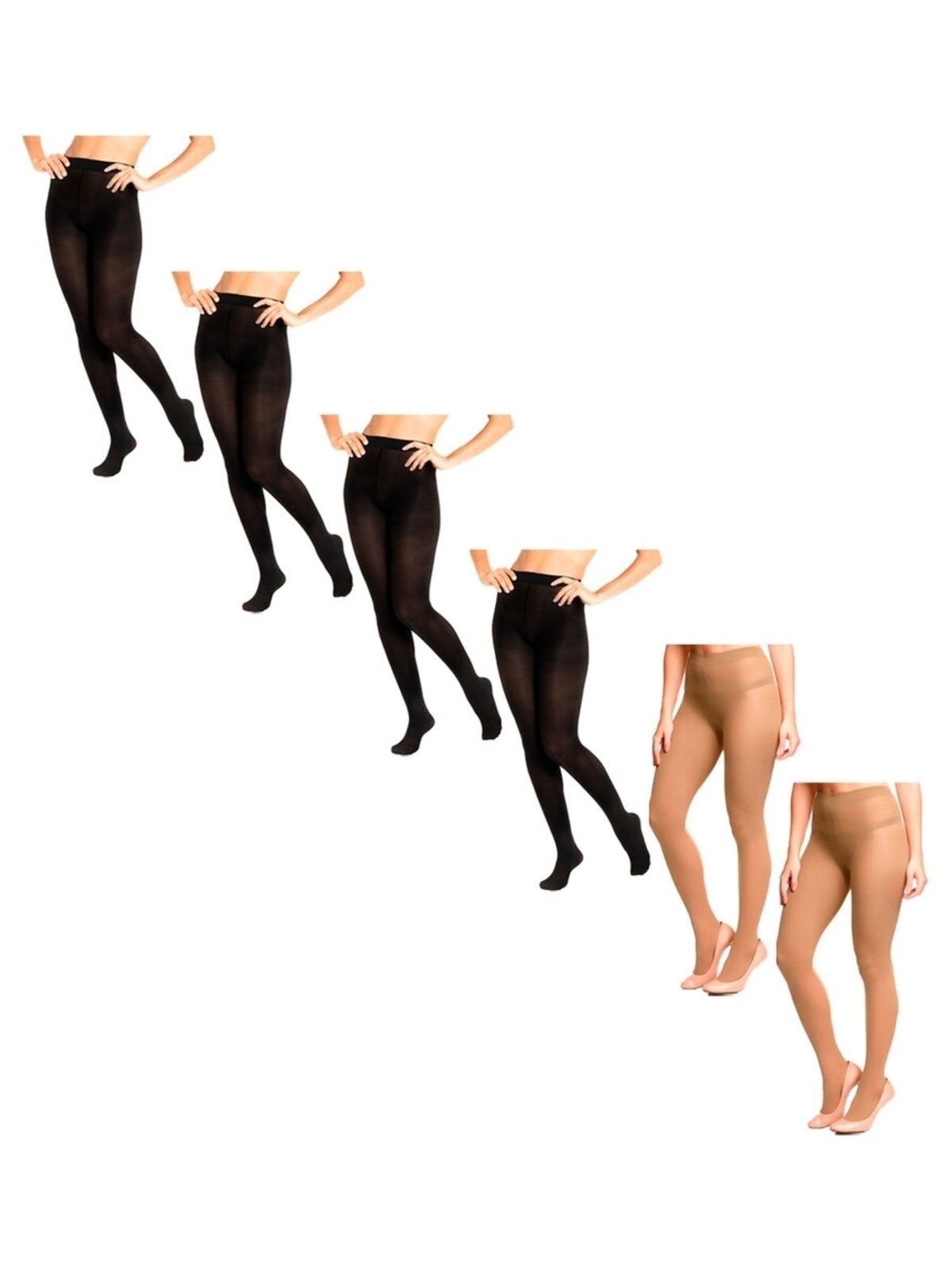 Imagem principal Kit com 6 Meias Calças Fio 40 Opaca Trifil 6345 TRIFIL preto