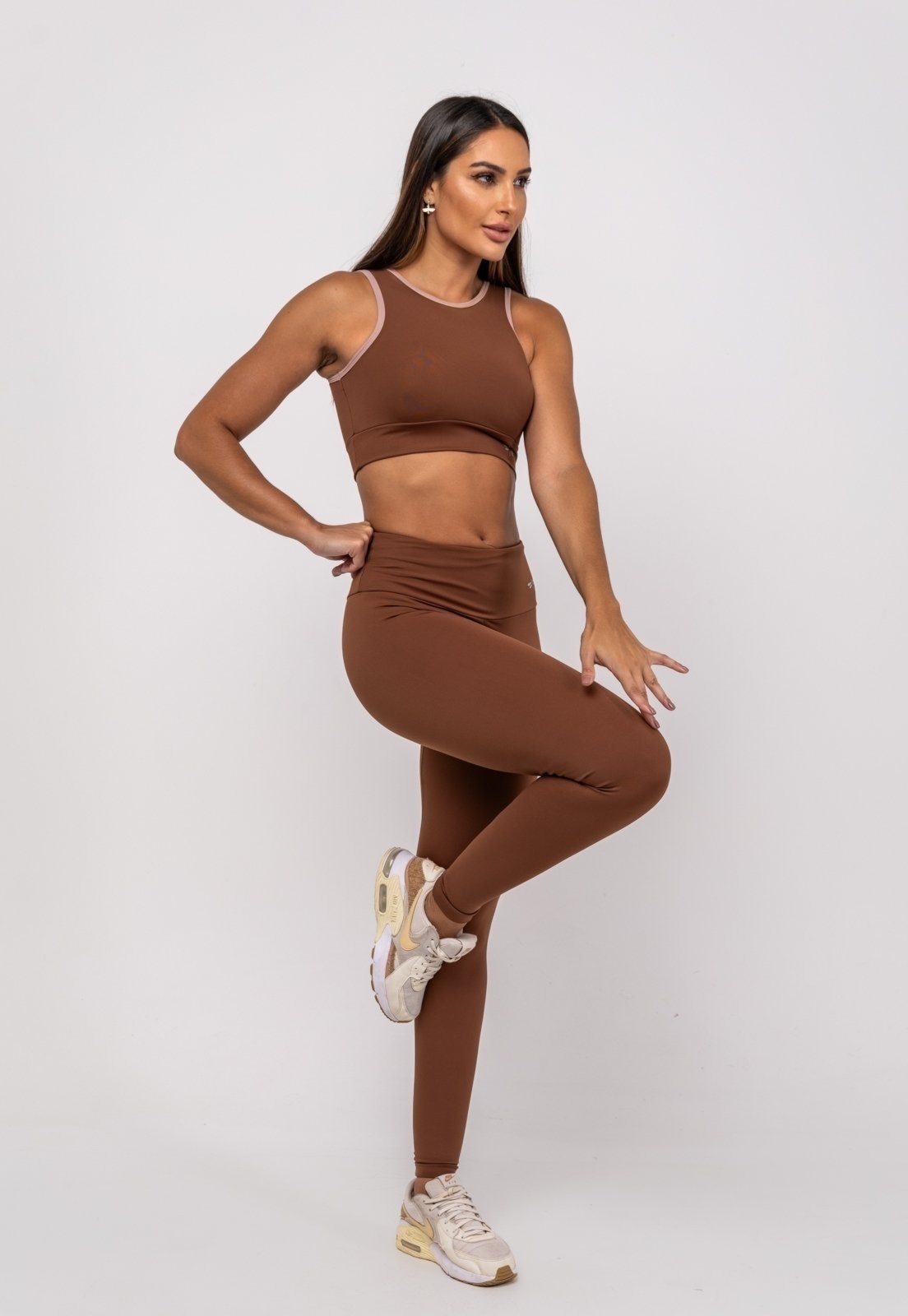 Imagem principal Calça Legging Suplex Poliamida Básica Salvatore Salvatore Fashion marrom