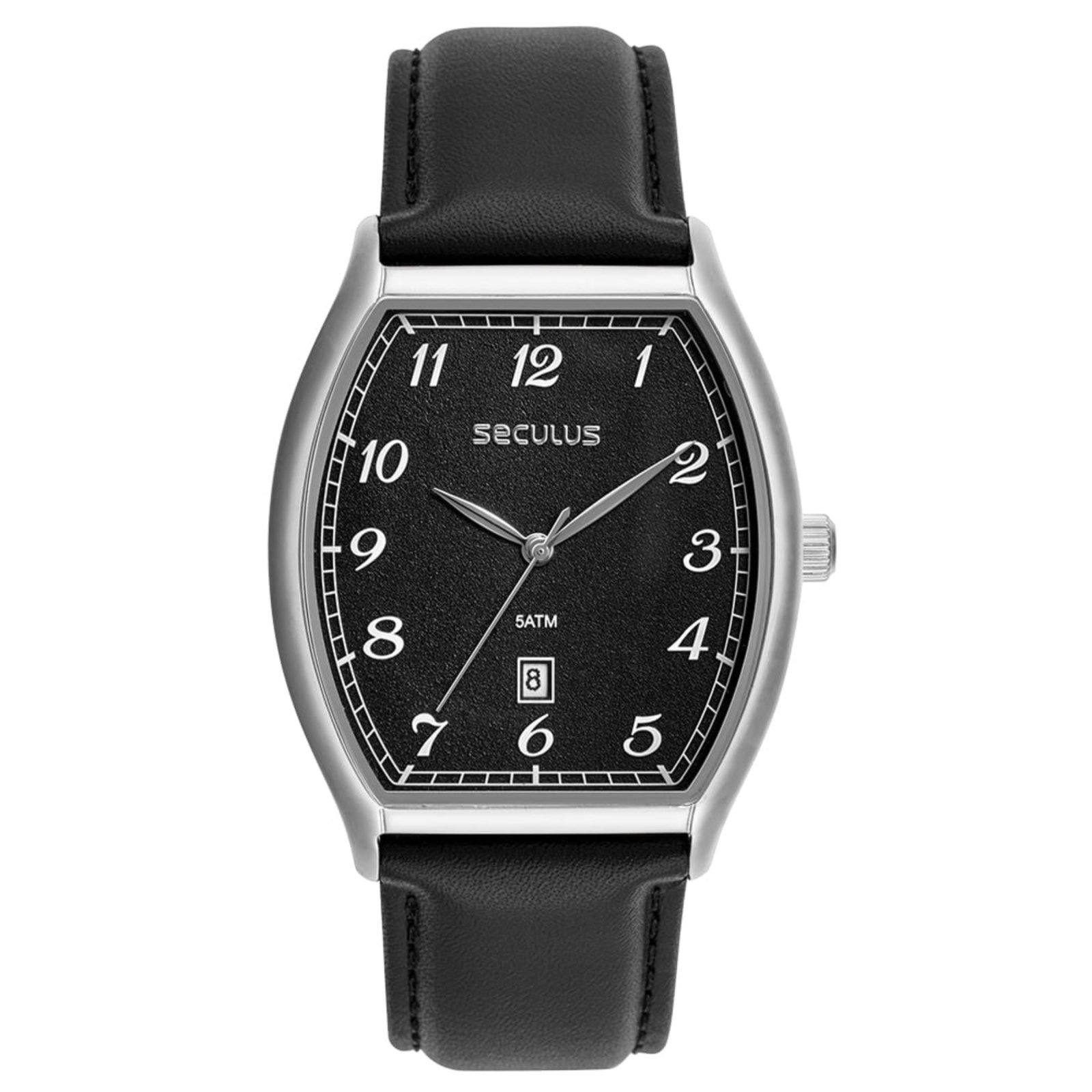 Imagem principal Relógio Masculino Seculus Analógico Prata Mostrador Seculus preto