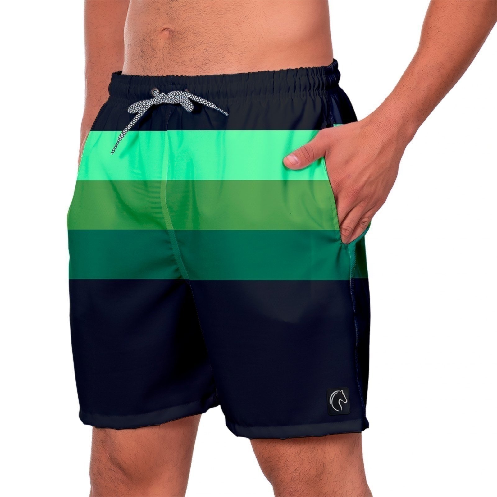 Imagem principal Short Praia Premium Masculino Academia Fitness Caminhada Casual Conforto Moda Estilo Esporte W2 STORE castanho/estampado/listra/listrado/preto/verde/verde oliva