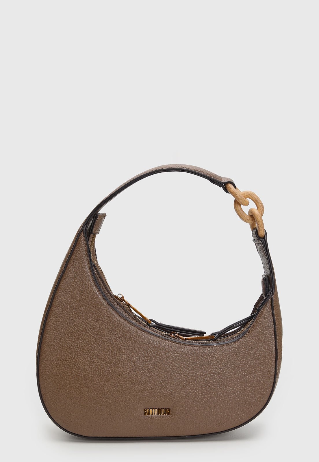 Imagem principal Bolsa Média Feminina Santa Lolla Meia-Lua Santa Lolla marrom