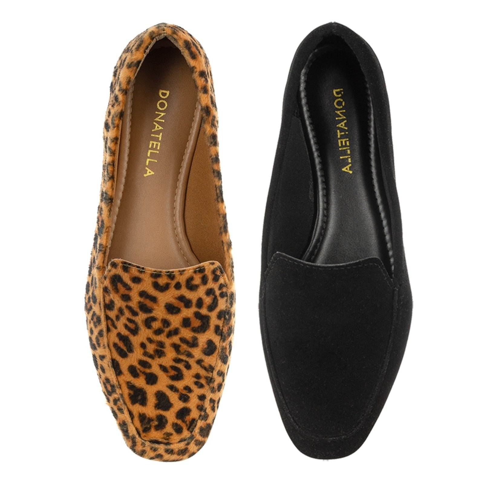 Imagem principal Kit 2 Pares Mocassim Feminino CM Calçados e Camurça Monte Shoes onça/preto