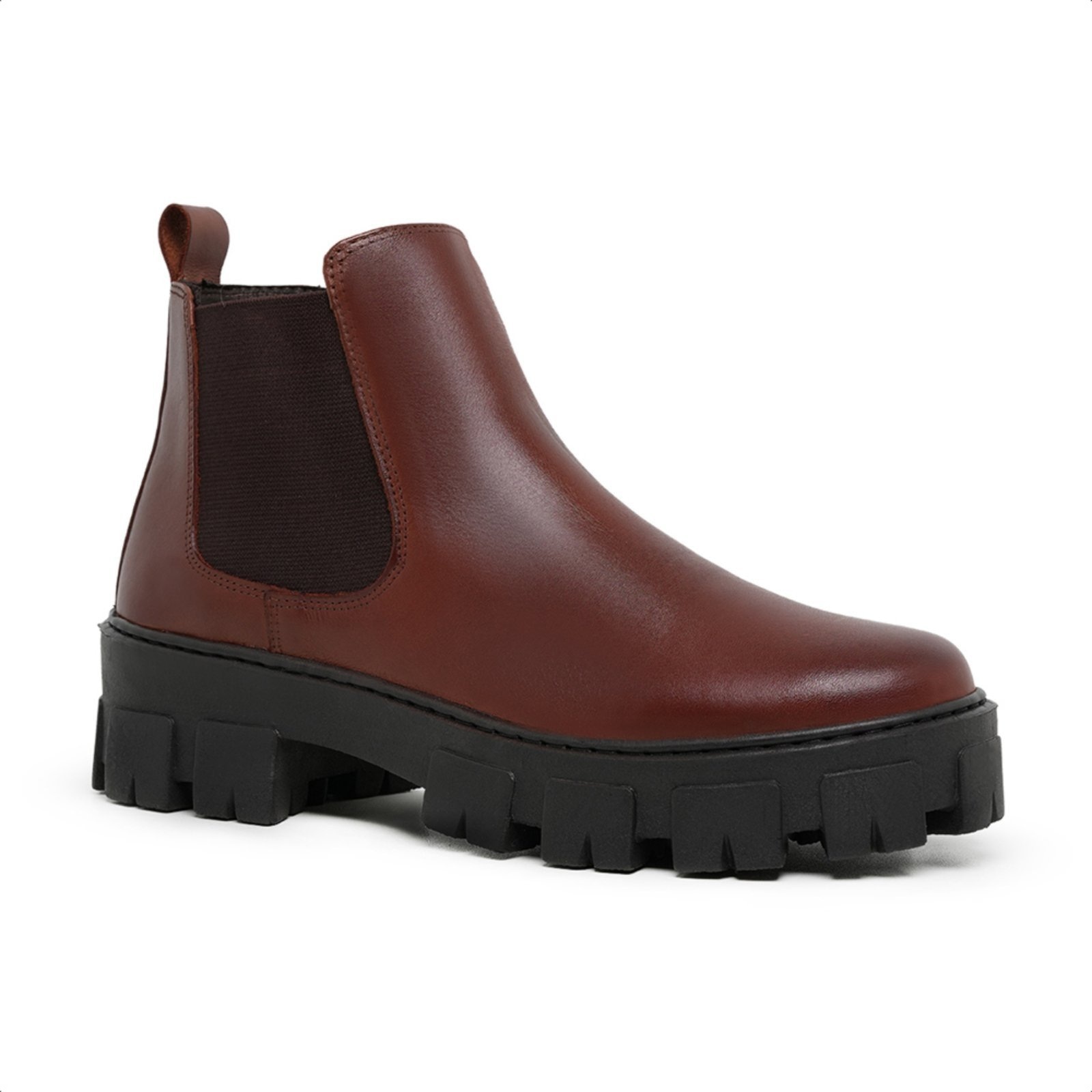 Imagem principal Bota Chelsea Malbork Masculina em Couro e Sola Tratorada 24788 Malbork marrom