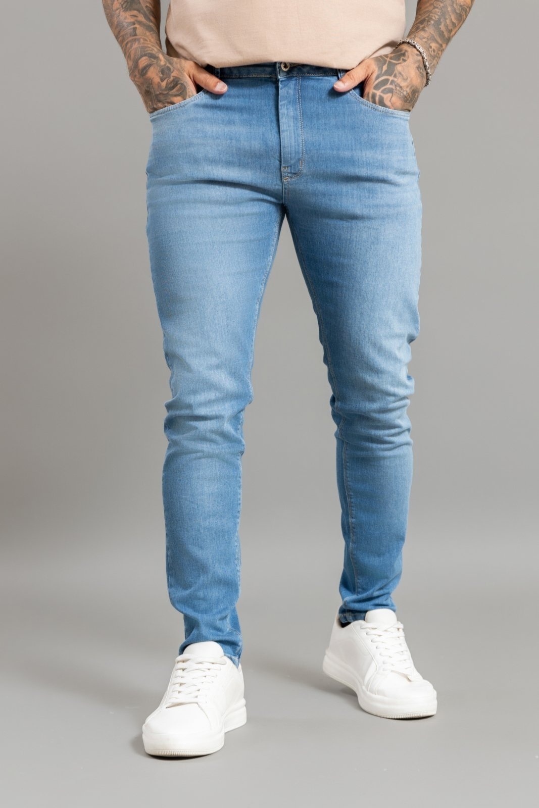 Imagem principal Calça Jeans Skinny Masculina Lavagem Clara com Elastano Dialogo Jeans azul