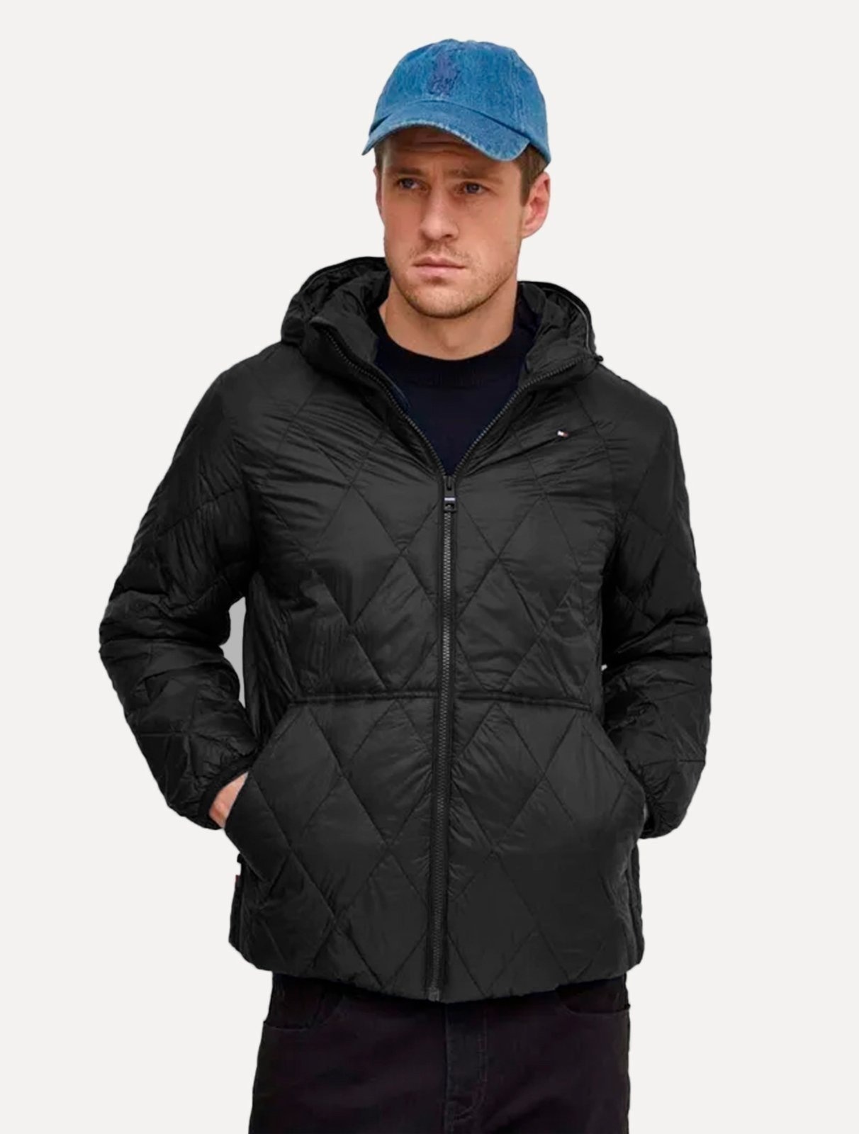 Imagem principal Jaqueta Tommy Hilfiger Masculina Hooded Quilted Preta Tommy Hilfiger preto