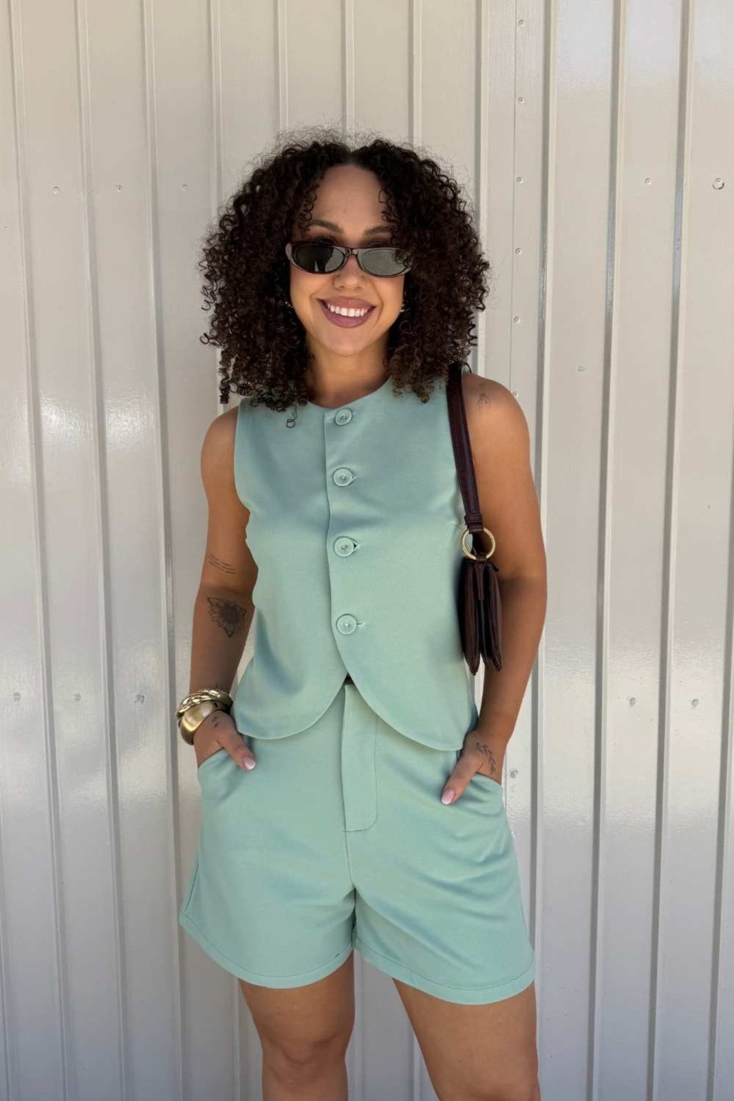 Imagem principal Short Vanibele Malha Água Vanibele verde