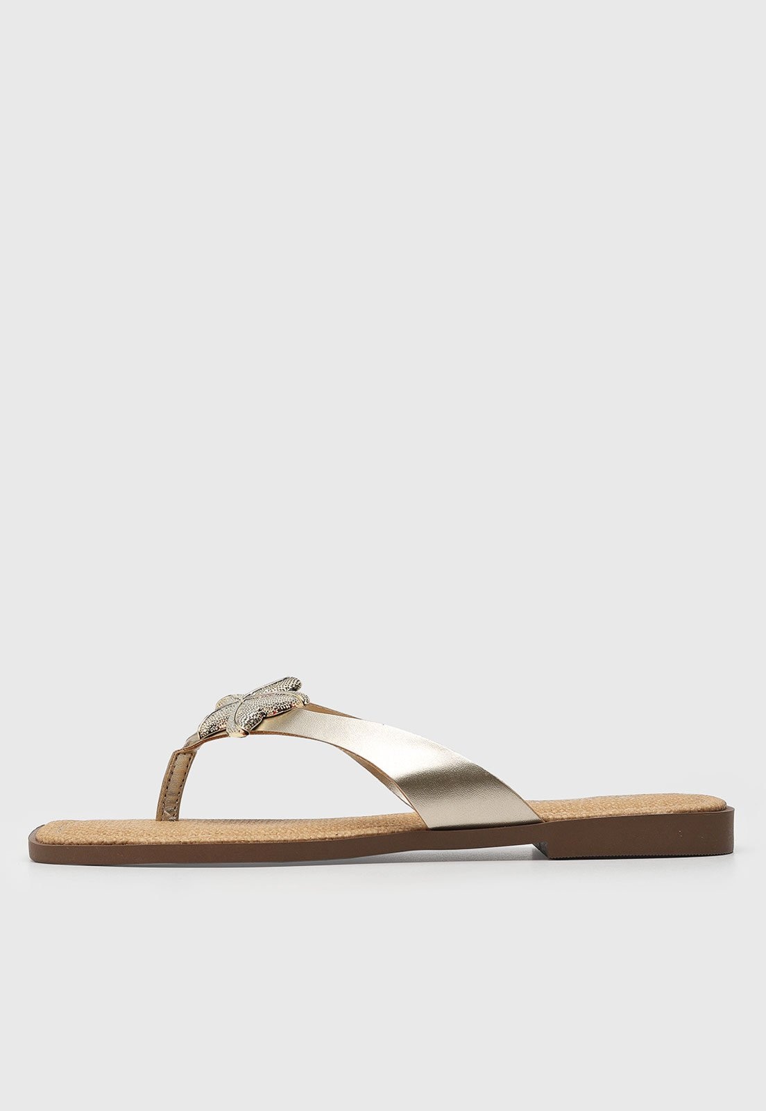 Imagem principal Rasteira Feminina VIA UNO Adorno Dourada VIA UNO dourado