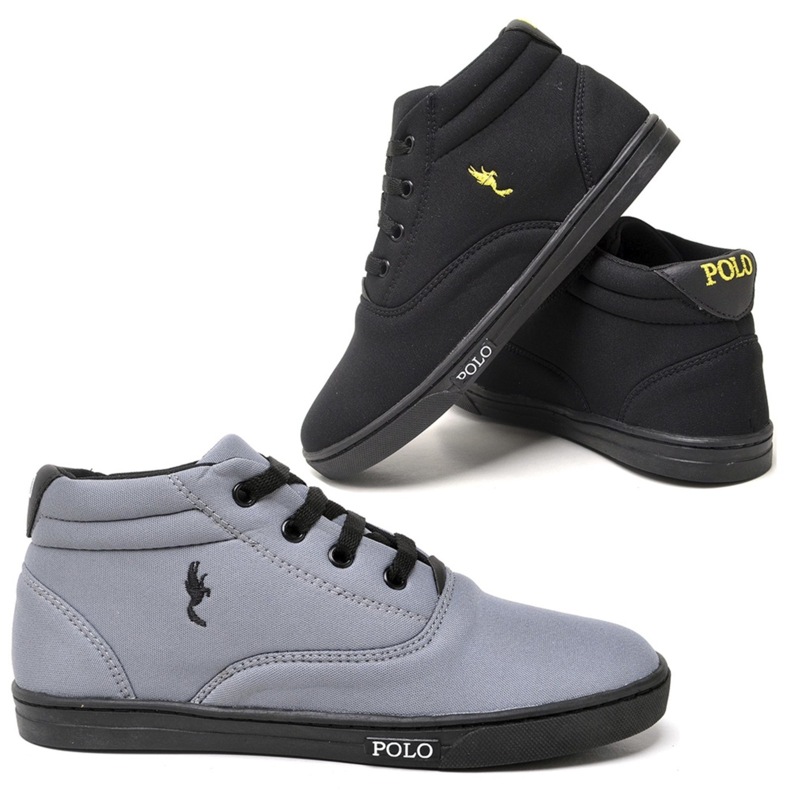 Imagem principal Tenis Sapatenis cano alto do 27 ao 36 Polo Blu cinza/preto