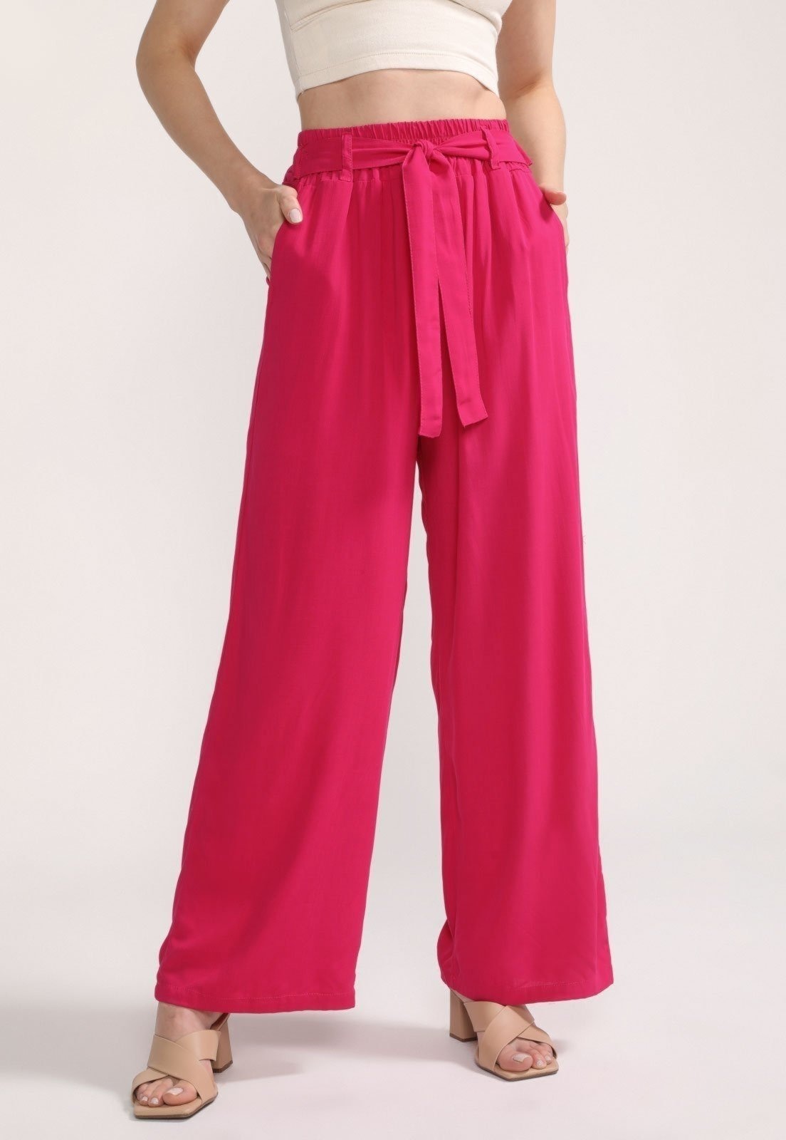 Imagem principal Calça Pantalona D Bell Outlet Fashion Longa Pink D BELL OUTLET FASHION rosa pink