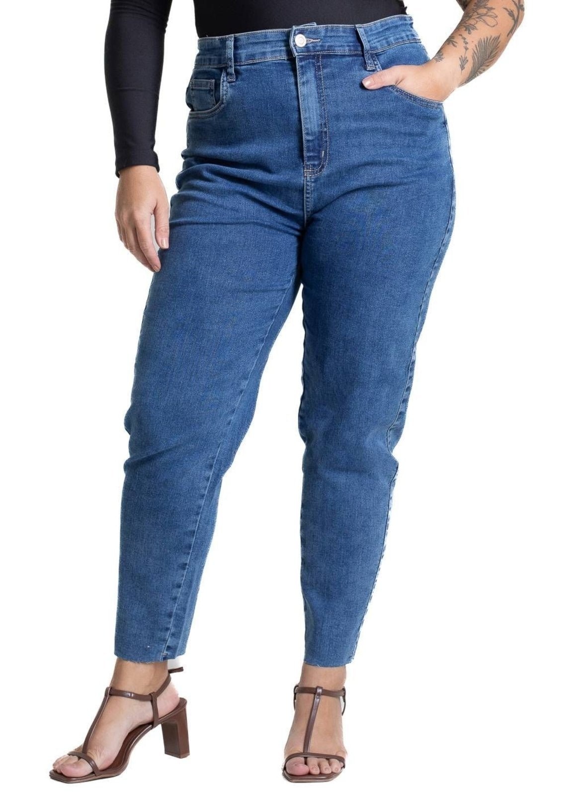 Imagem principal Calça Jeans Sawary Plus Size Mom - 282086 Sawary azul