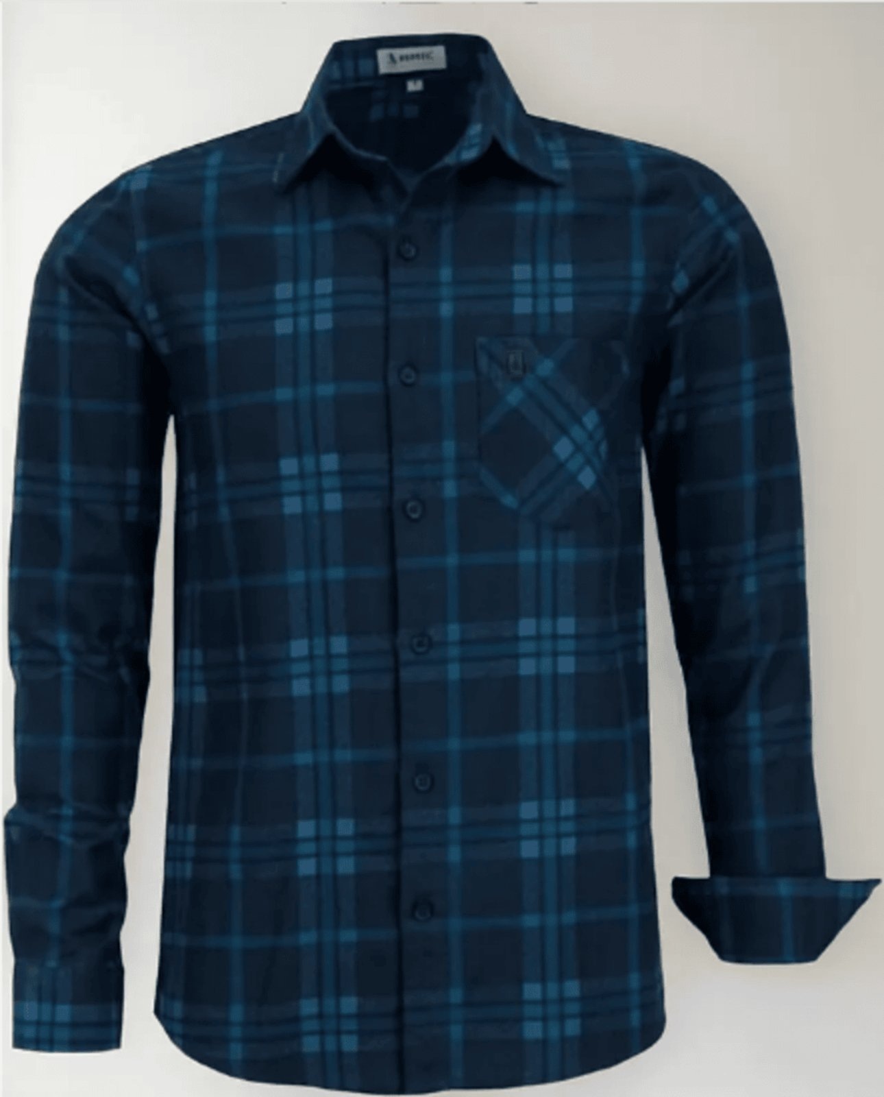 Imagem principal Camisa Flanela Xadrez Amil Carter Comfort Com Bolso Manga longa Luxo Petróleo Amil azul/azul marinho