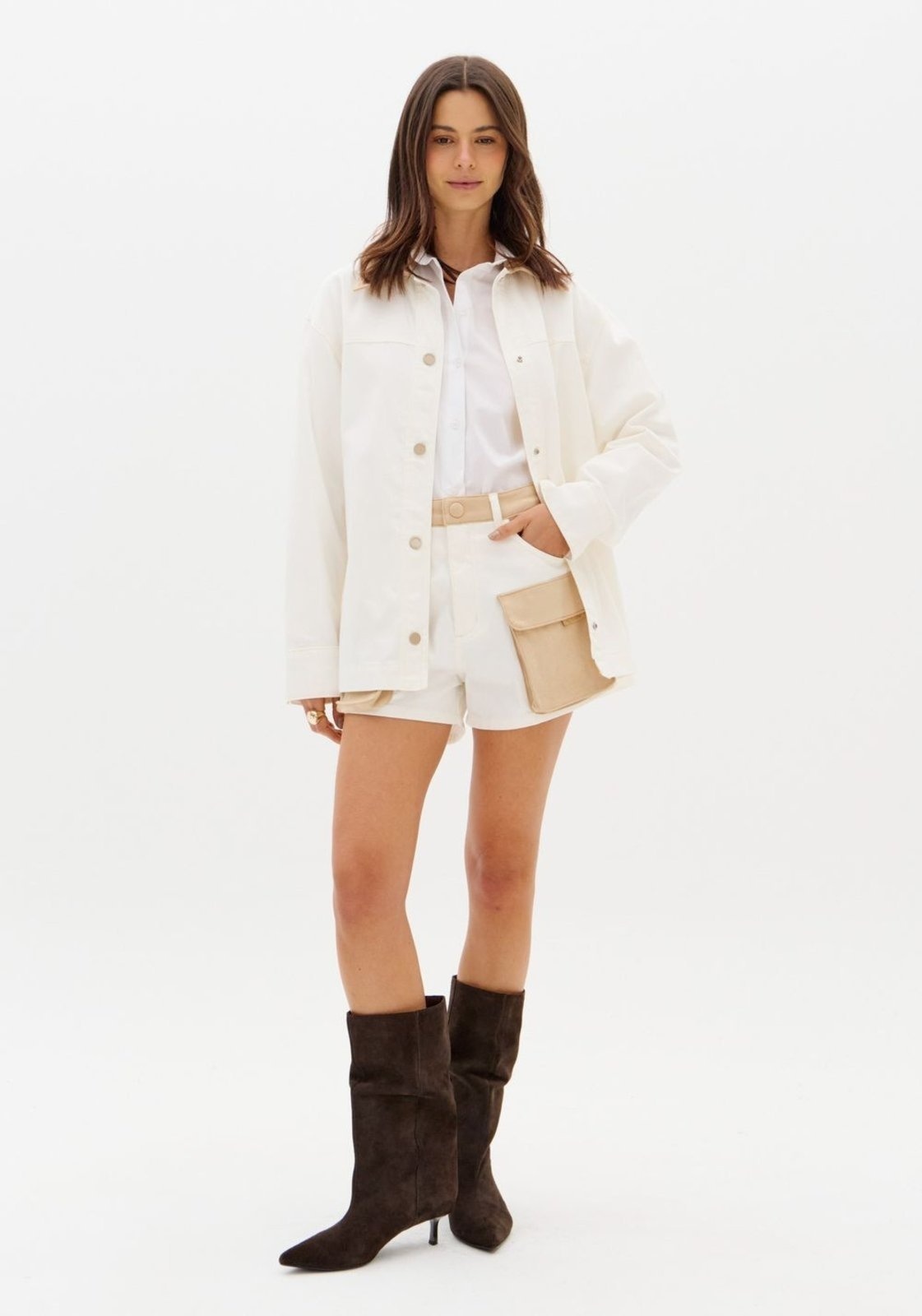 Imagem principal Short Sarja Comfort Cintura Média com Bolsos My Favorite Things branco