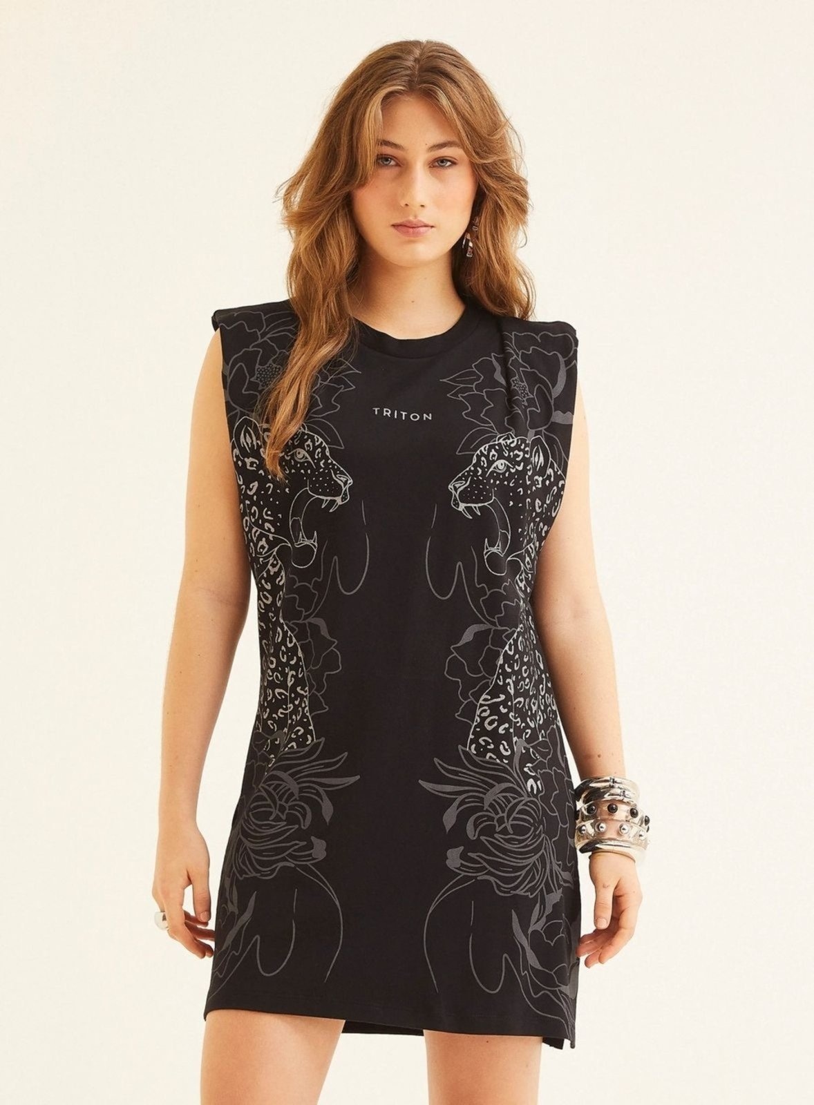 Imagem principal Vestido Estampado Triton Triton preto