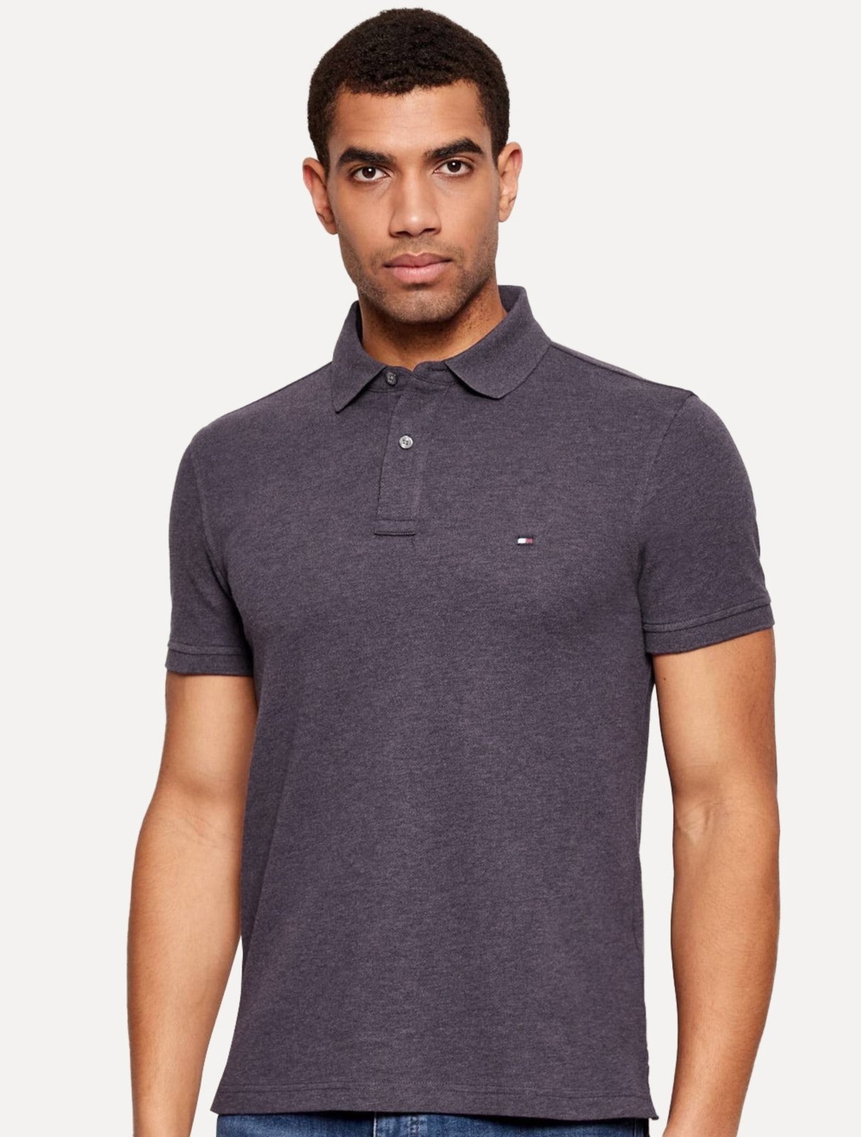 Imagem principal Polo Tommy Hilfiger Masculina Regular Piquet 1985 Medio Mescla Tommy Hilfiger vinho