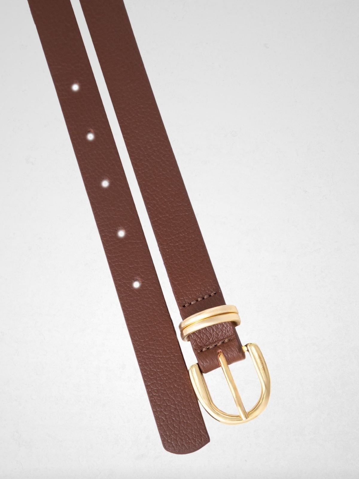 Imagem principal Cinto Via Lessa Barry Passante Duplo em Couro Via Lessa caramelo