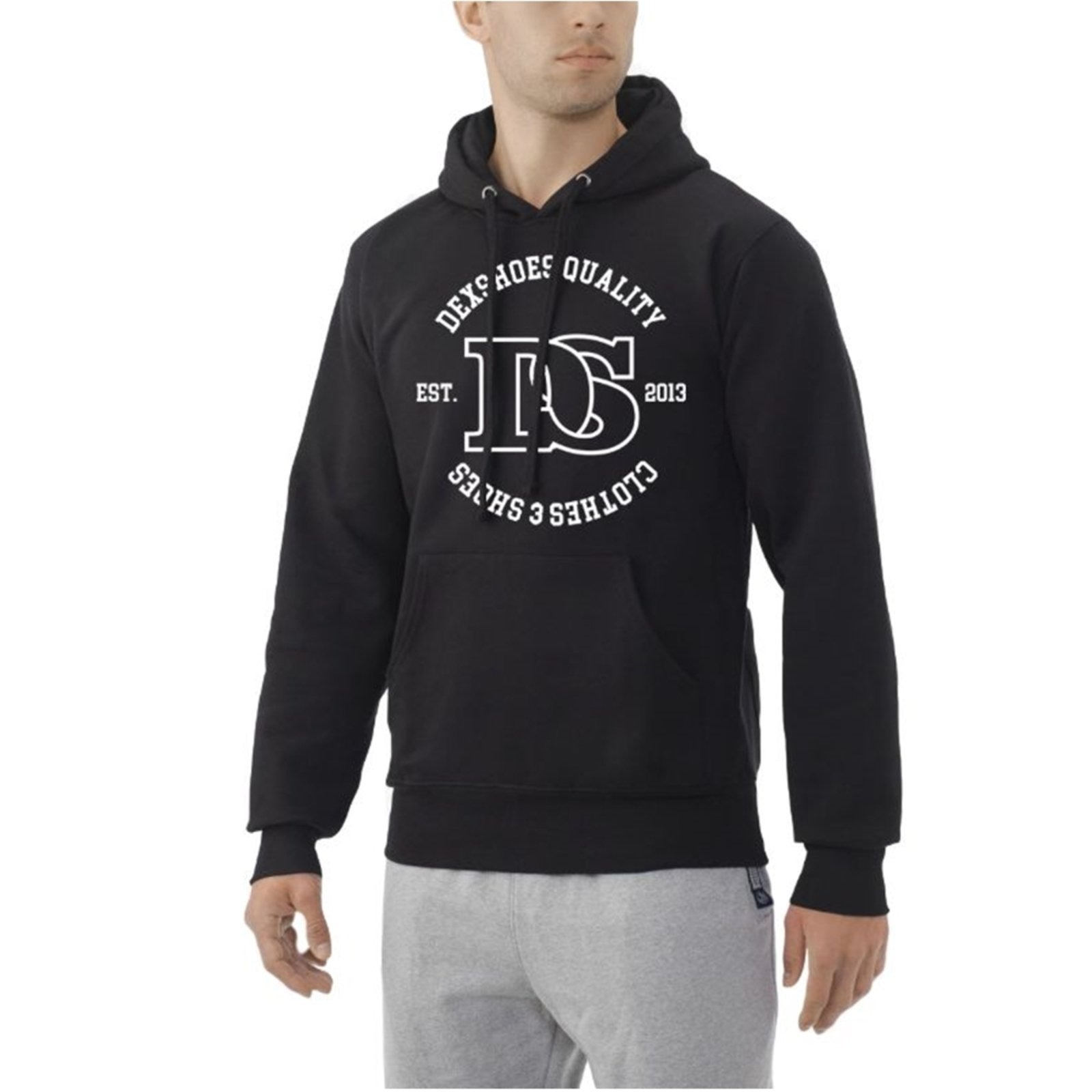 Imagem principal Moletom Masculino Polo Blu Flanelado com Bolso e Capuz Ajustável Preta em Algodão do P ao Polo Blu preto blu