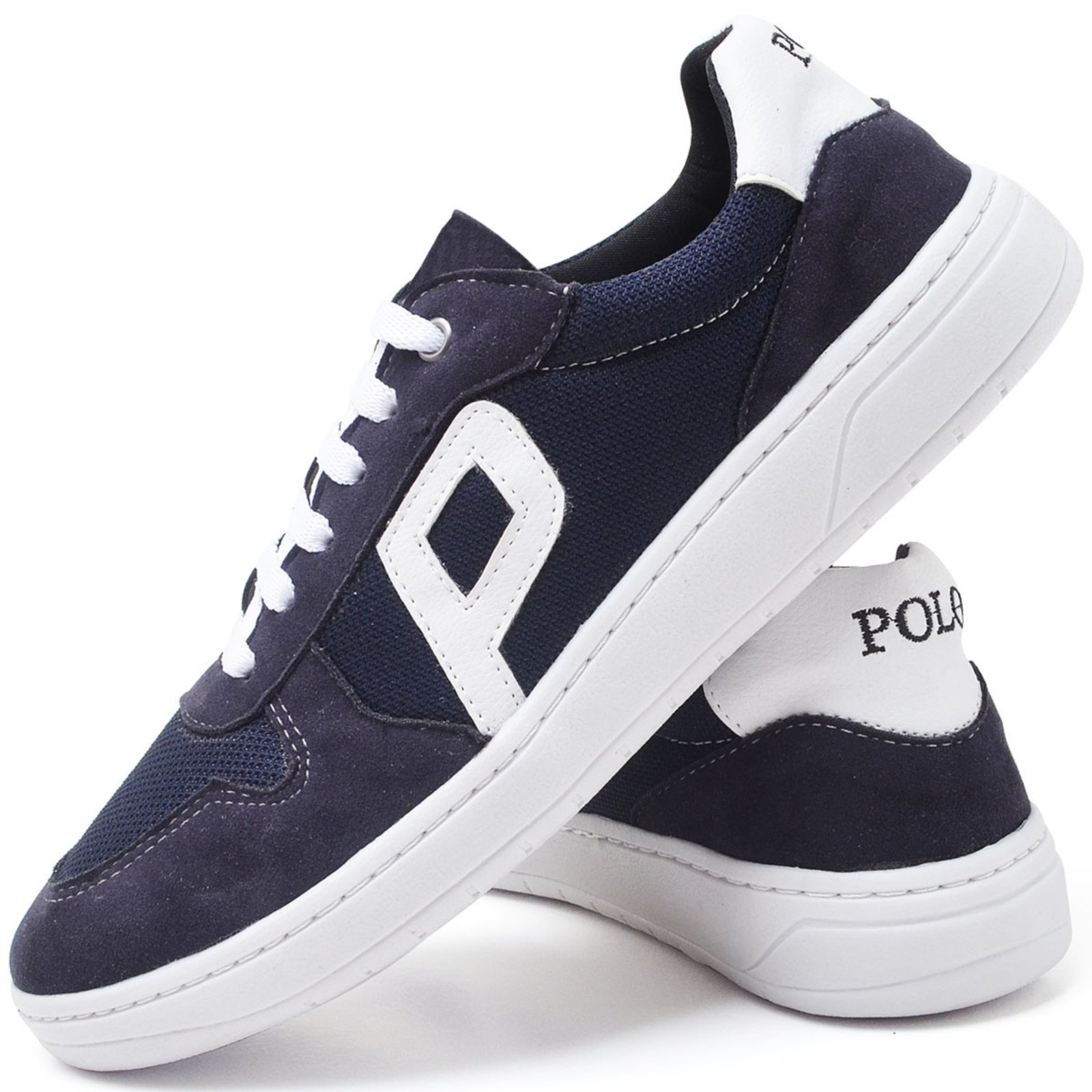 Imagem principal Tênis Masculino Casual Esportivo Cano Baixo Conforto do 34 a 44 Polo Blu preto