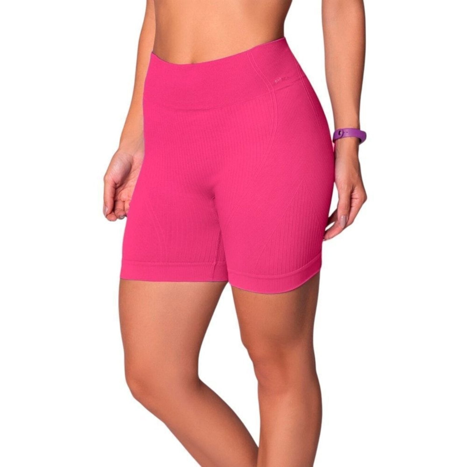 Imagem principal Short Selene Sem Costura Canelado Feminino SELENE rosa