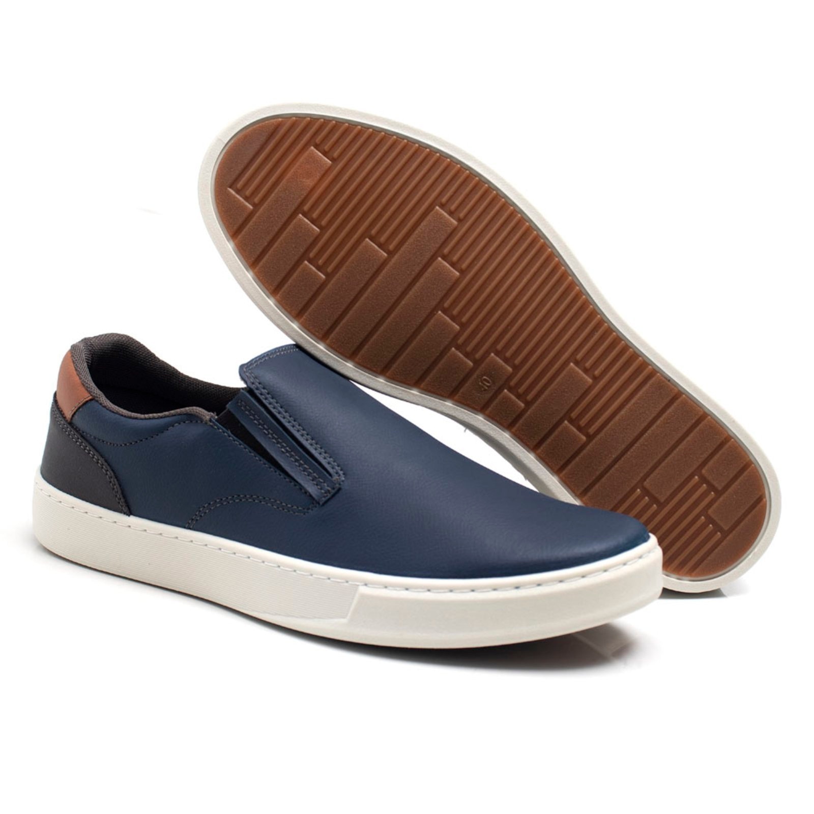 Imagem principal Tenis Casual Masculino Slip On Confortavel Bredeni Sapatenis Dia A Dia Iate BREDENI azul marinho