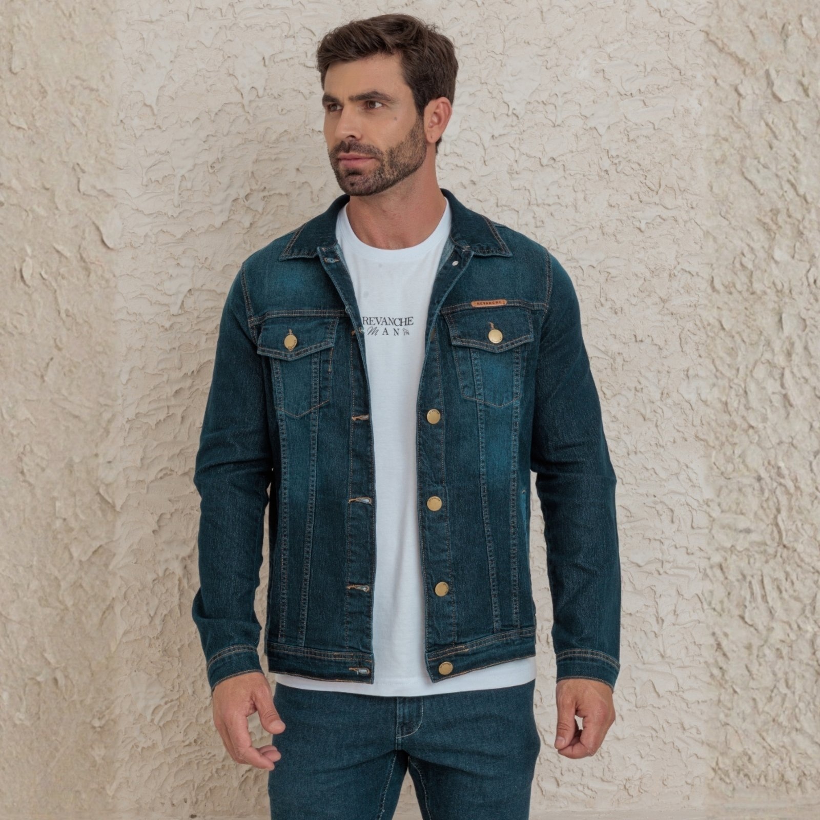 Imagem principal Jaqueta Jeans Com Elástano Masculina Revanche Edfu Revanche unico