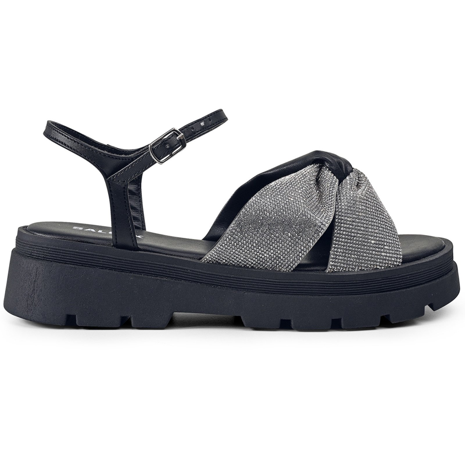 Imagem principal Sandália Papete Feminina Brilhante Salook Solado Tratorado Salook preto