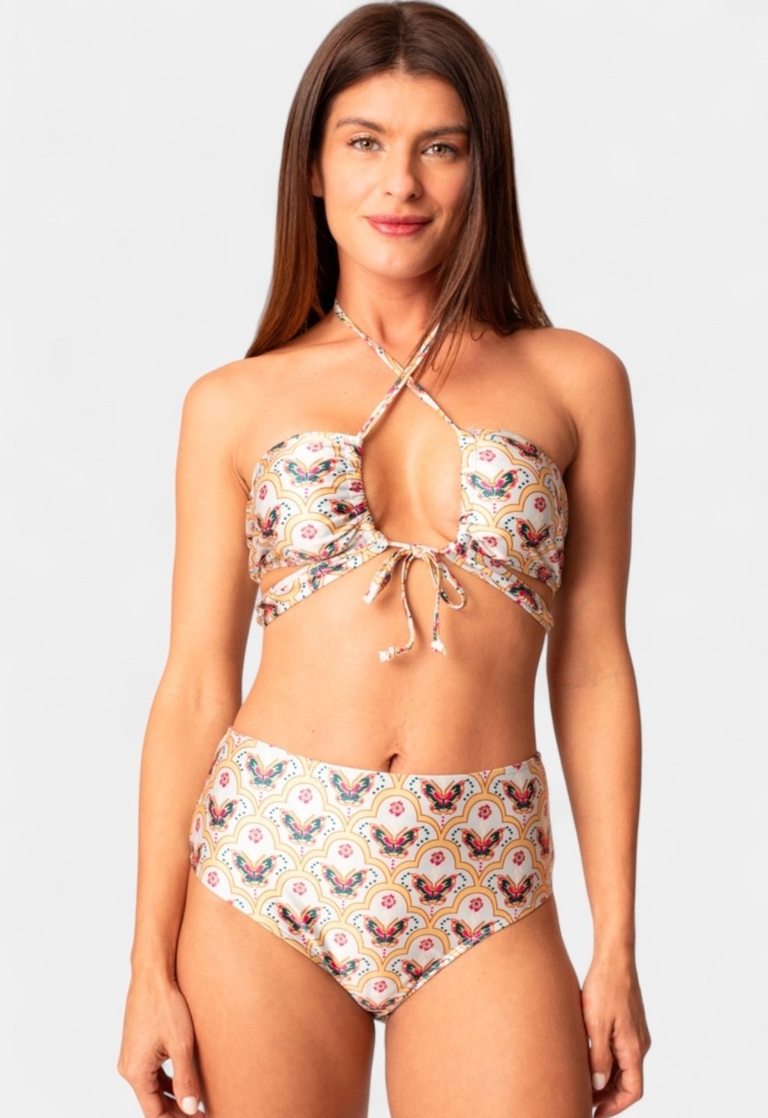 Imagem principal Biquíni Areia Branca Baly Hot Pant Borboleta Nude Areia Branca bege nude