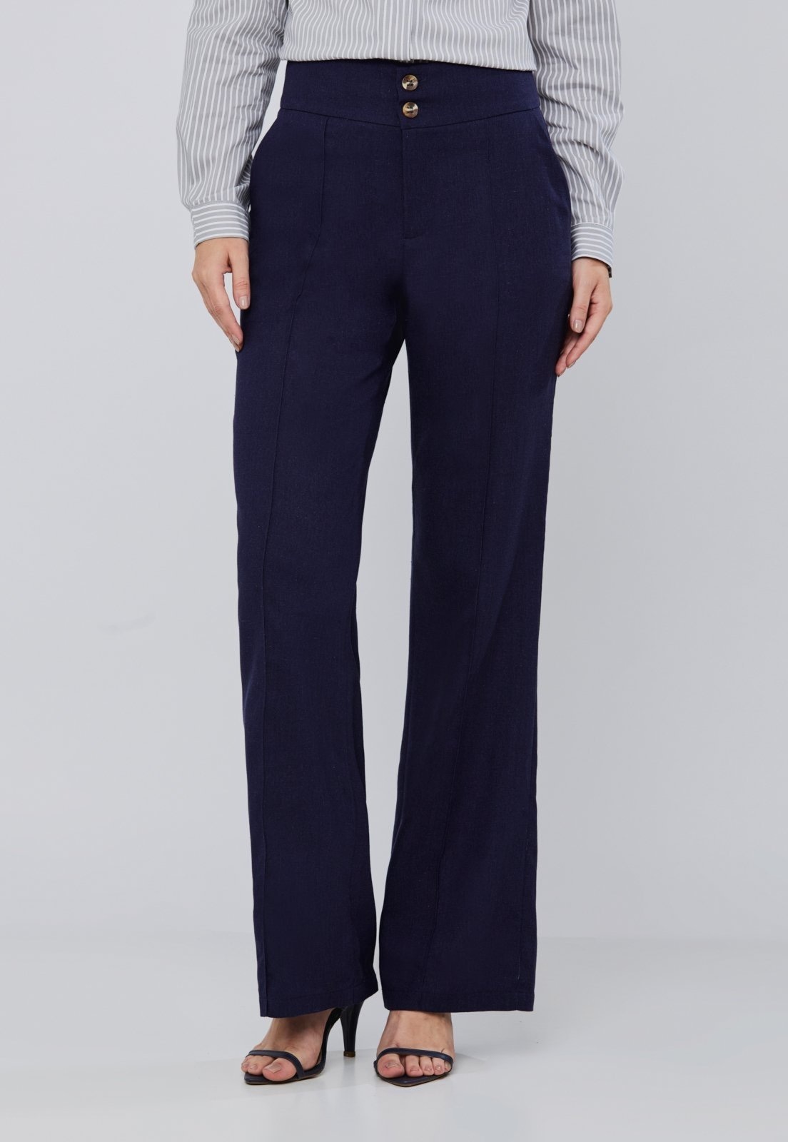 Imagem principal Calça Linho Miss Joy 8219 Alfaiataria Reta MISS BY JOY azul marinho