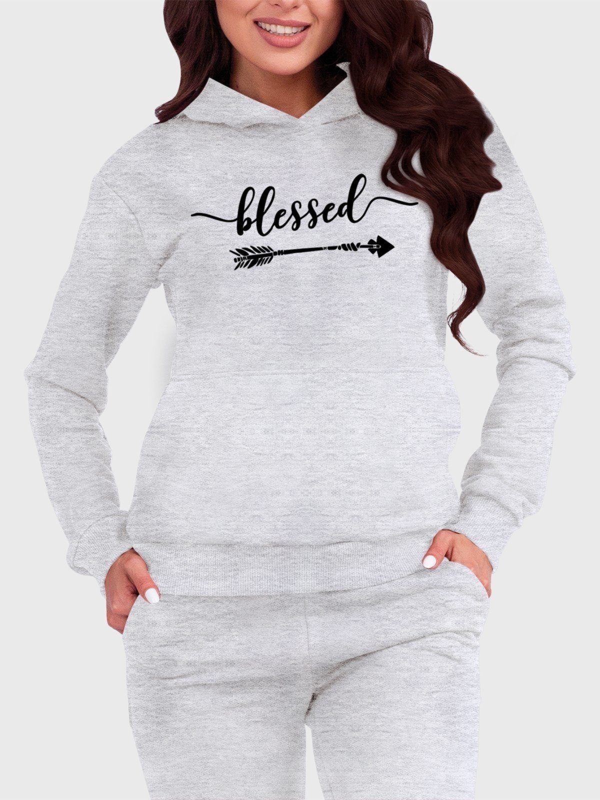 Imagem principal Blusa de Frio Moletom Flanelado Benellys Blessed Canguru Claro Benellys cinza