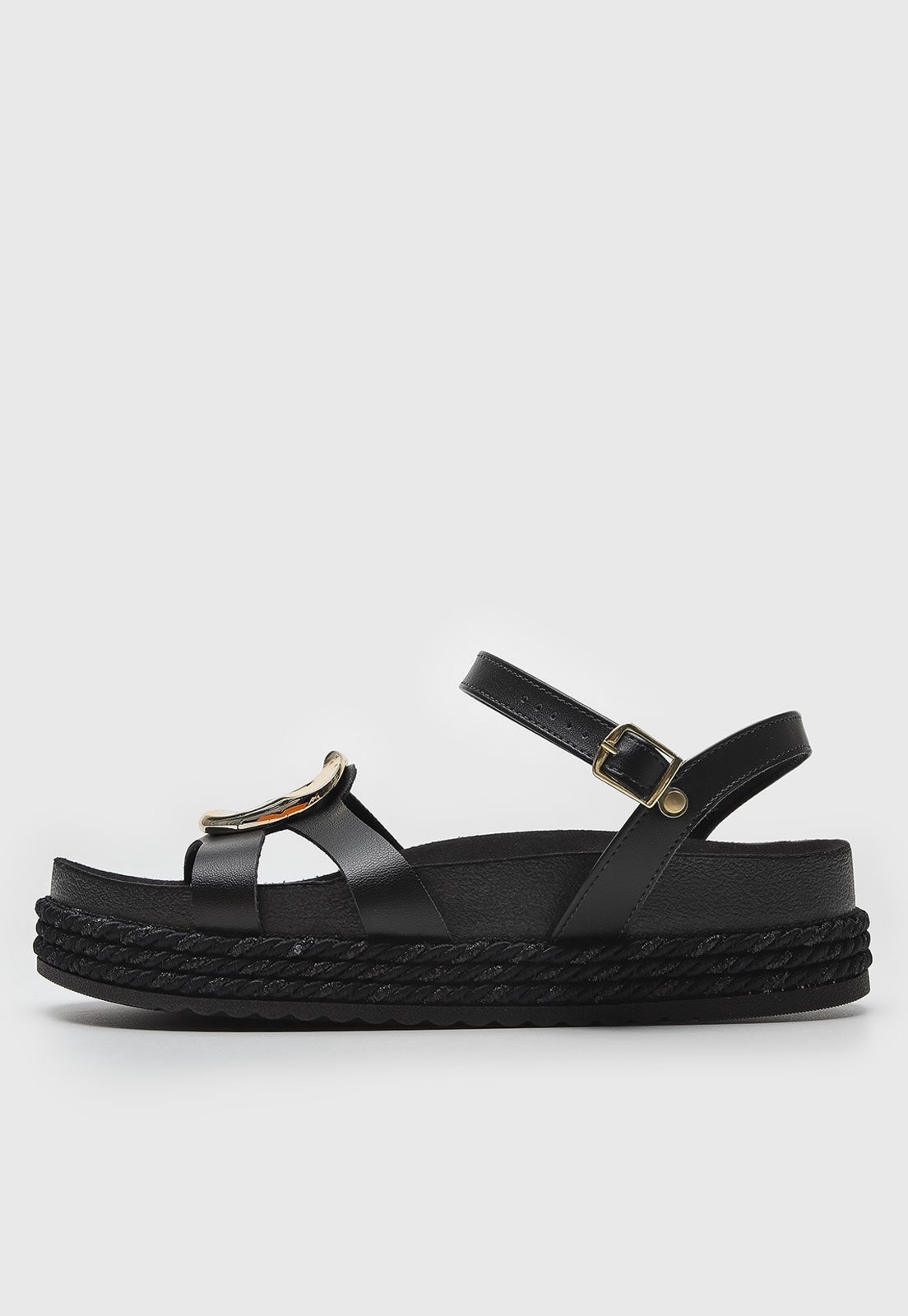 Imagem principal Rasteira Flatform Beira Rio Aplicação Preta BEIRA RIO preto