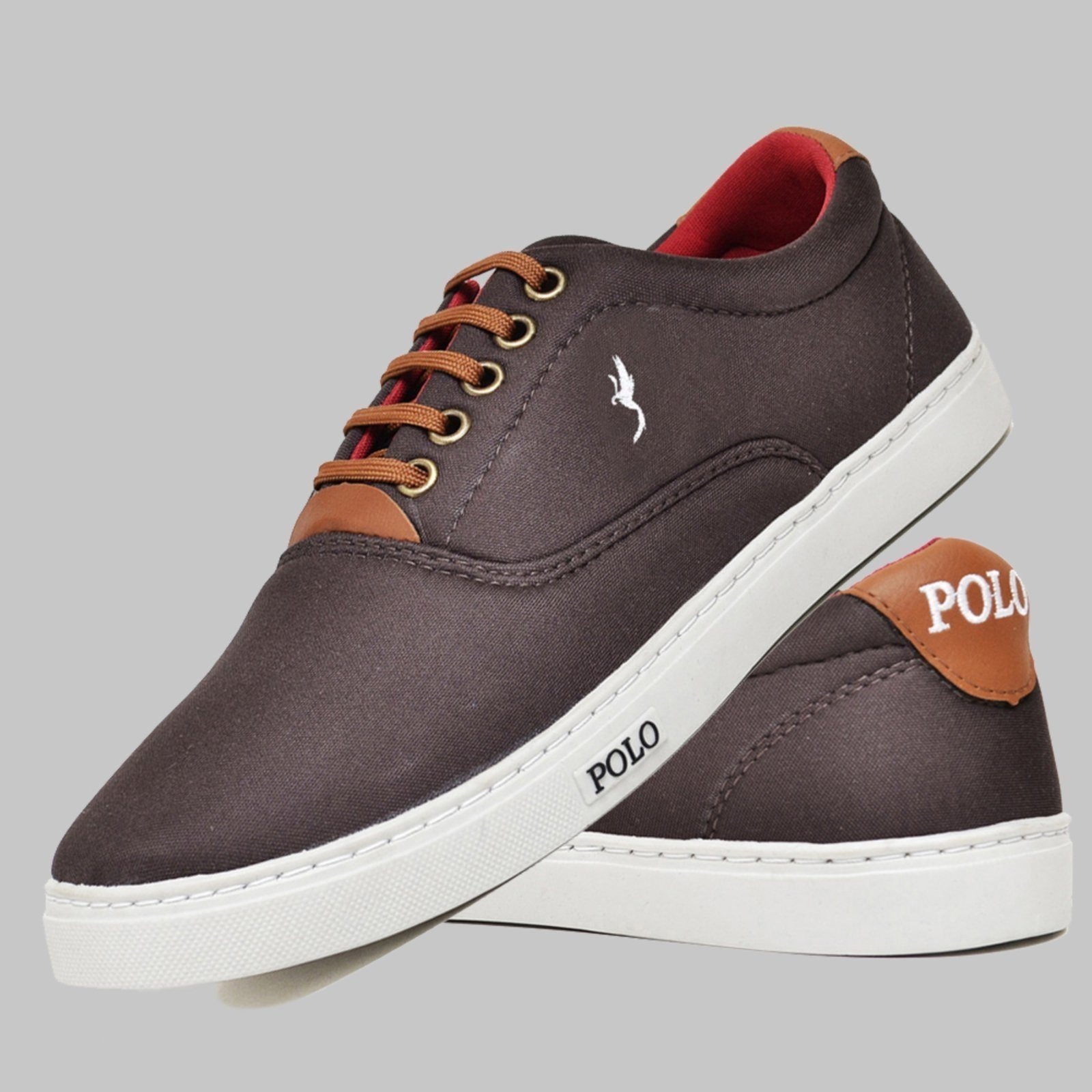 Imagem principal Sapatênis Casual Masculino Cano Baixo Polo Blu Café Polo Blu café blu