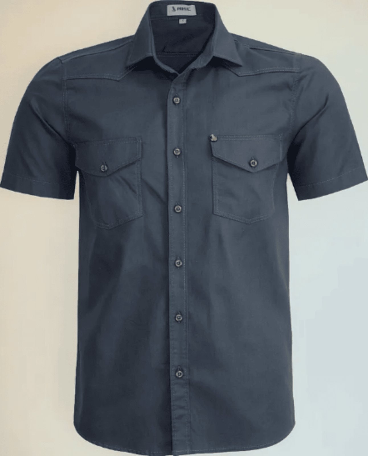 Imagem principal Camisa Estilo Militar Amil Comfort Cross Macia Bolsos Manga Curta Luxo Chumbo Amil cinza