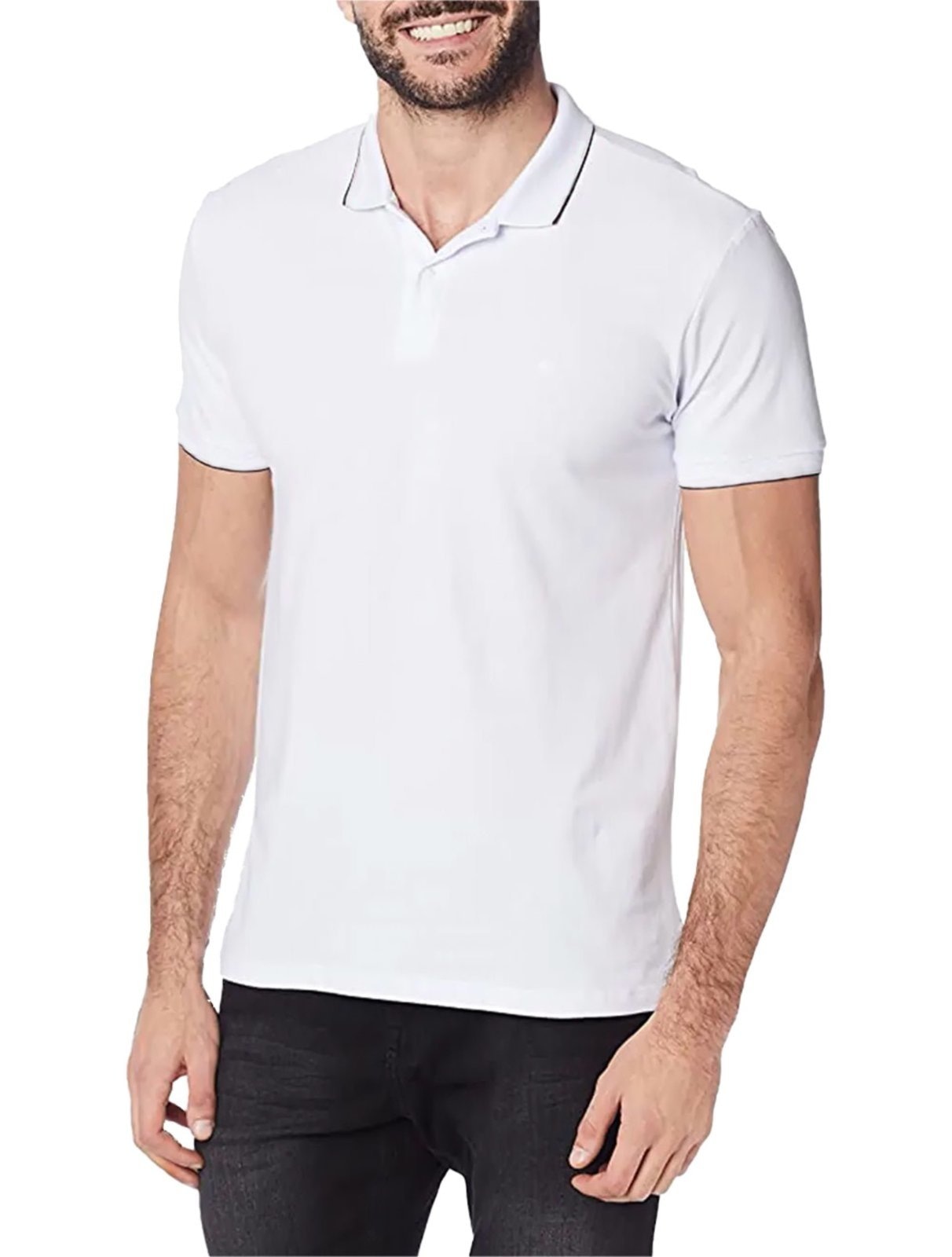 Imagem principal Polo Forum Masculina Muscle Piquet One Line Collar Branca Forum branco