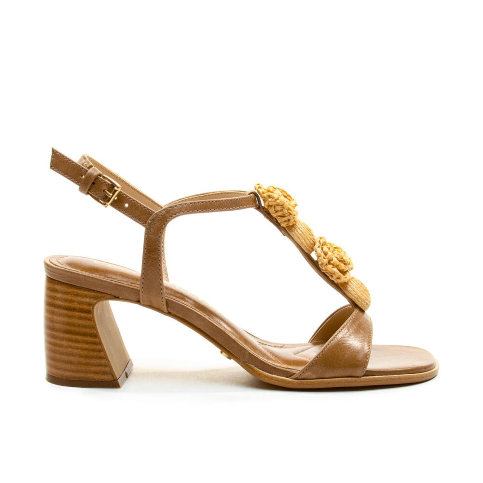 Imagem principal Sandália Couro Salto Bloco Médio Cecconello 2808003-1 Cecconello marrom