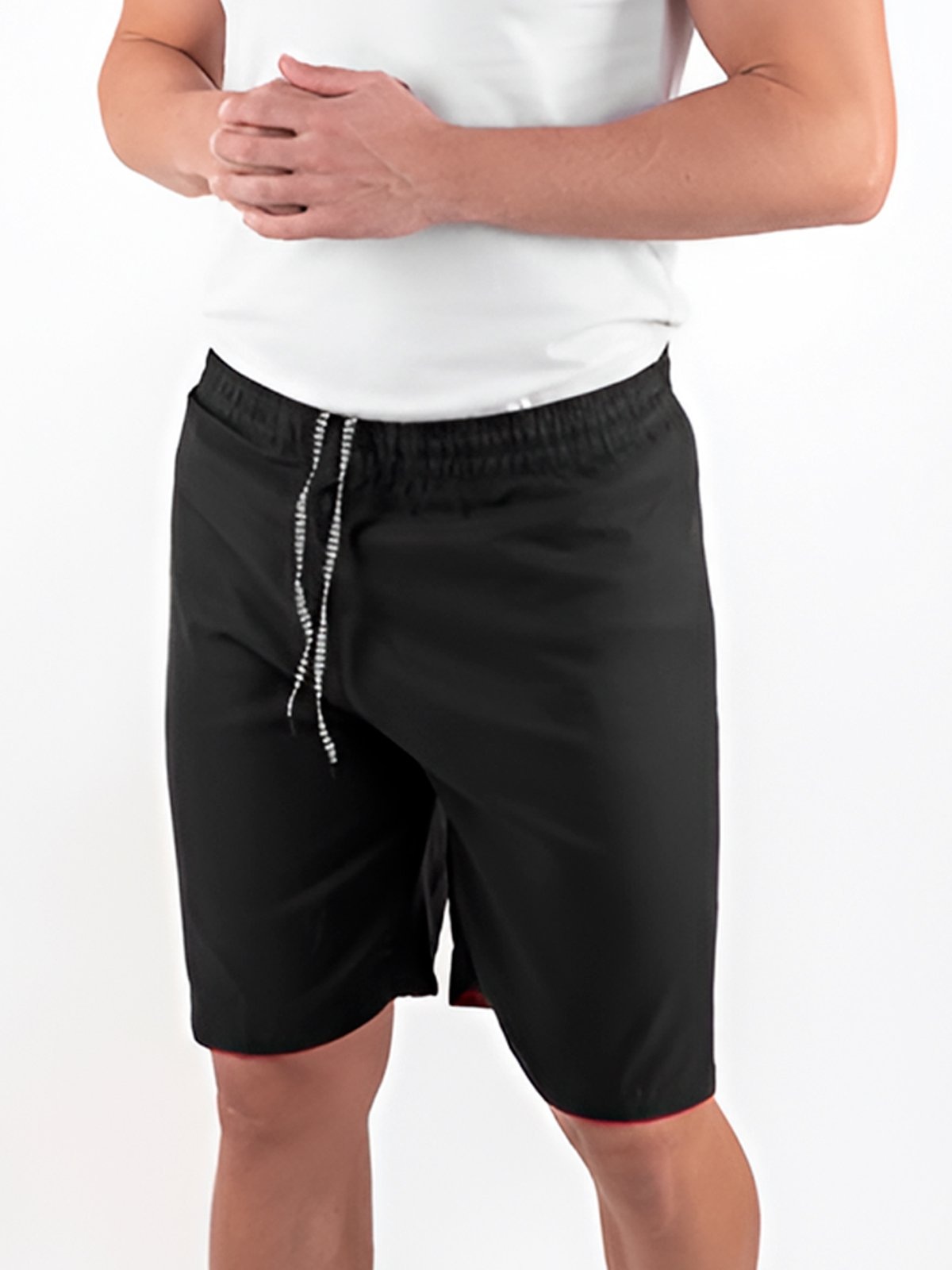 Imagem principal Bermuda Masculina Frent`s Detalhe Na Barra Short Treino Casual Esporte Frent's preto