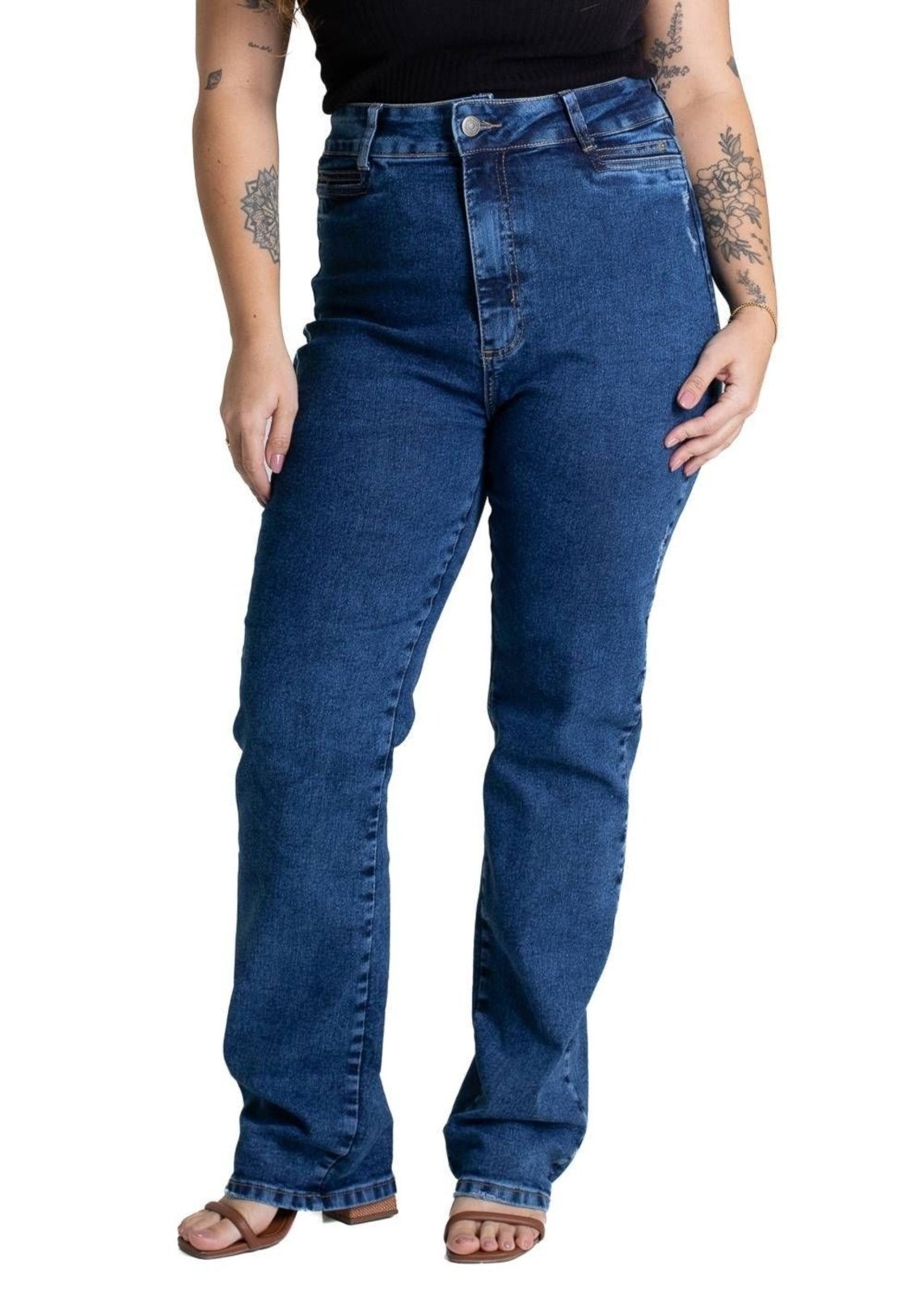 Imagem principal Calça Jeans Sawary Plus Size Reta - 280938 Sawary azul