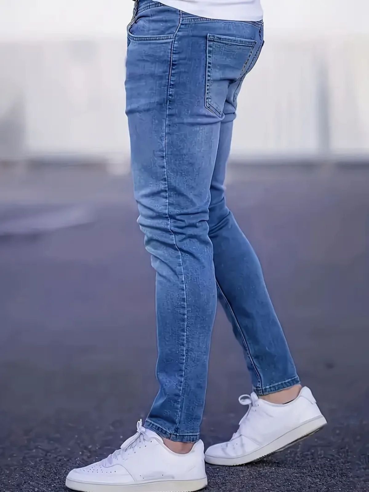 Imagem principal Calça Masculina Skinny Kovali Premium Casual Com Elastano Confortável Clara Delavê KOVALI FASHION STORE azul/jeans