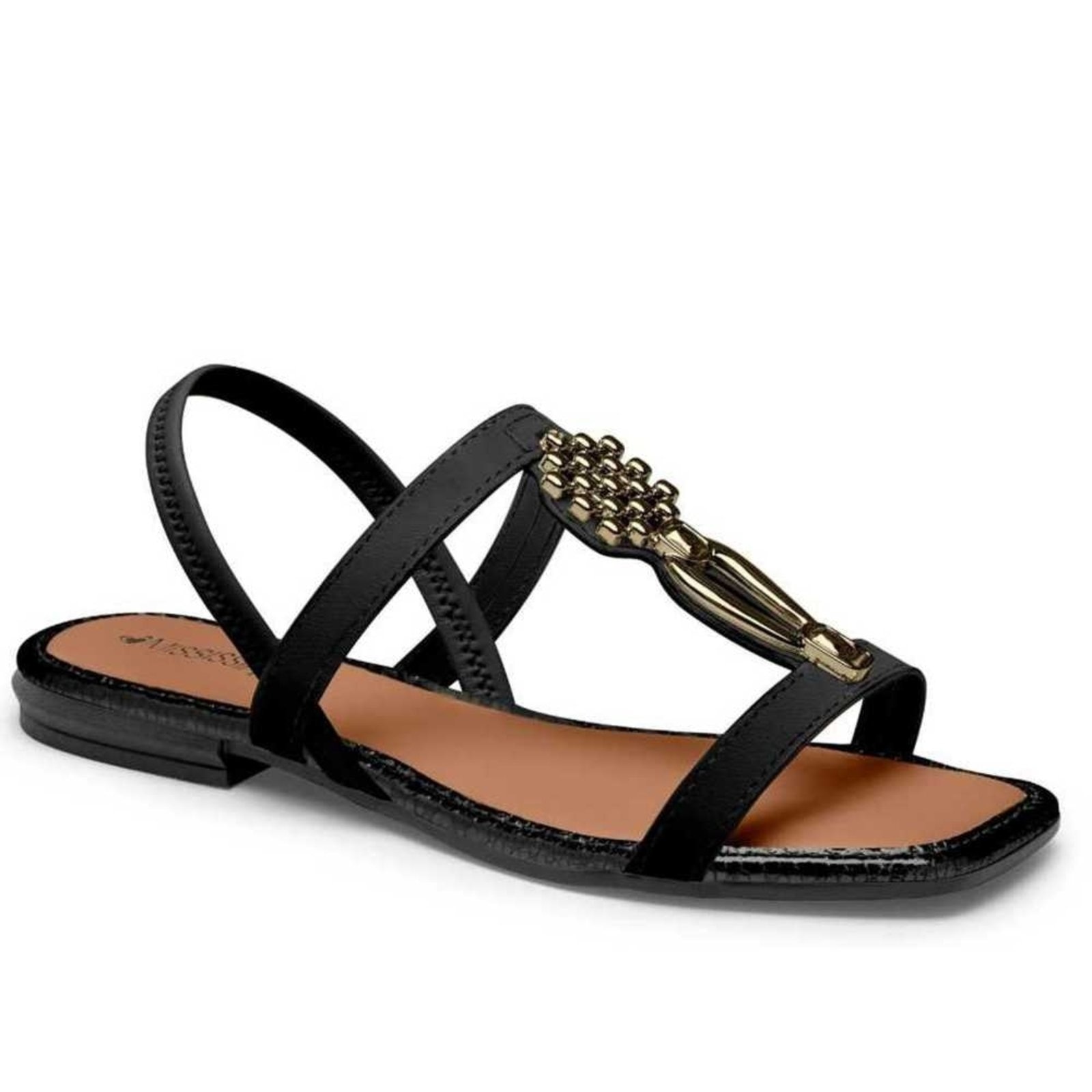 Imagem principal Sandália Feminino Mississipi Rasteira Pedraria MISSISSIPI preto