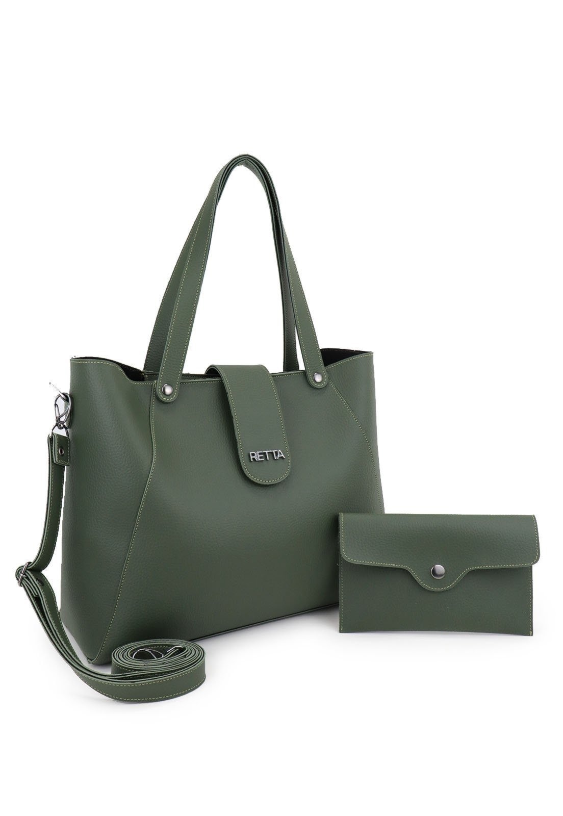 Imagem principal Bolsa Feminina Sacola Transversal Retta Oficial Verde Retta Oficial verde militar