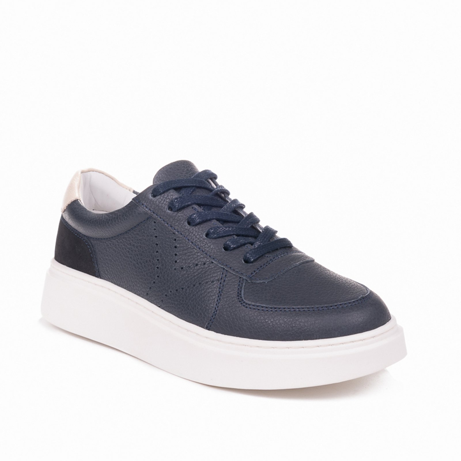 Imagem principal Tênis MY.NA Y4 Couro Legítimo com detalhes em Off White MY.NA azul marinho