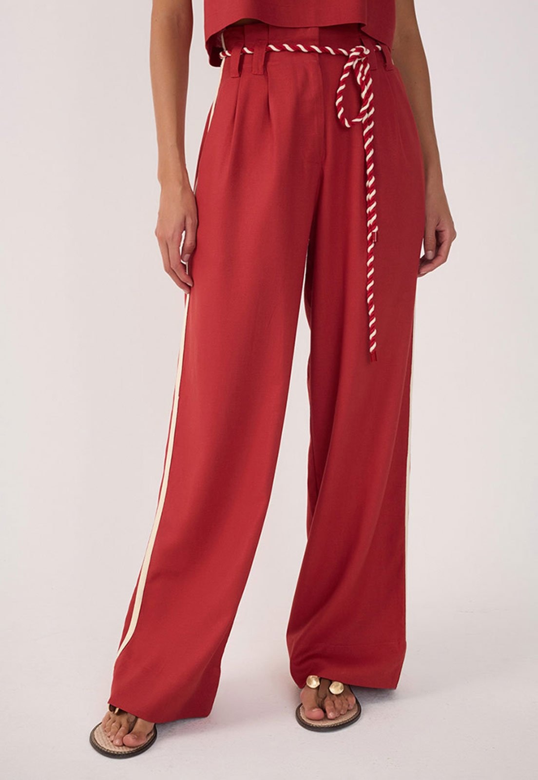 Imagem principal Calça Tricot Dress To Pantalona Barra Ondinha Vermelha Dress to vermelho