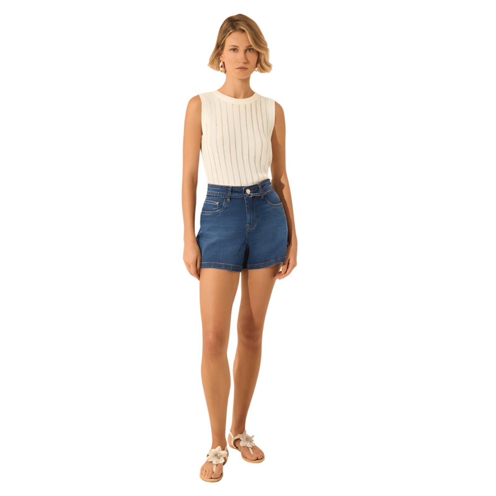 Imagem principal Shorts Boyfriend Cinto Médio Lez a Lez jeans