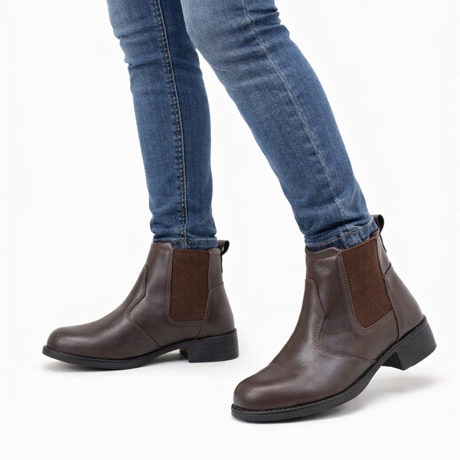 Imagem principal Bota Feminina Cano Curto Casual Moderna Confortavel Dia Dia Café Bia Ramos marrom