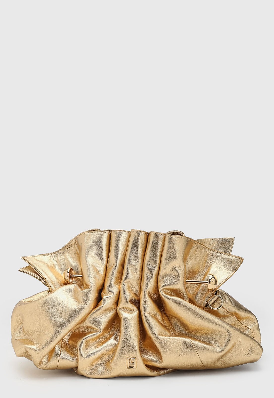 Imagem principal Bolsa Feminina Lança Perfume Clutch Dourada Metalizada Lança Perfume dourado