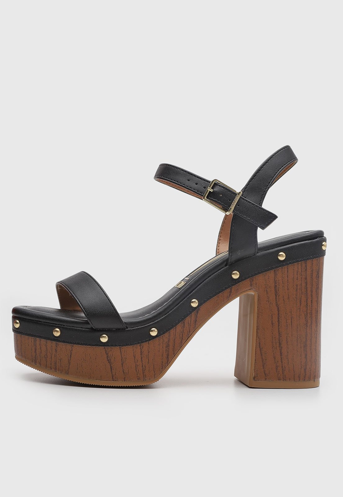 Imagem principal Sandália Feminina Vizzano Salto Bloco Amadeirado Preta VIZZANO preto