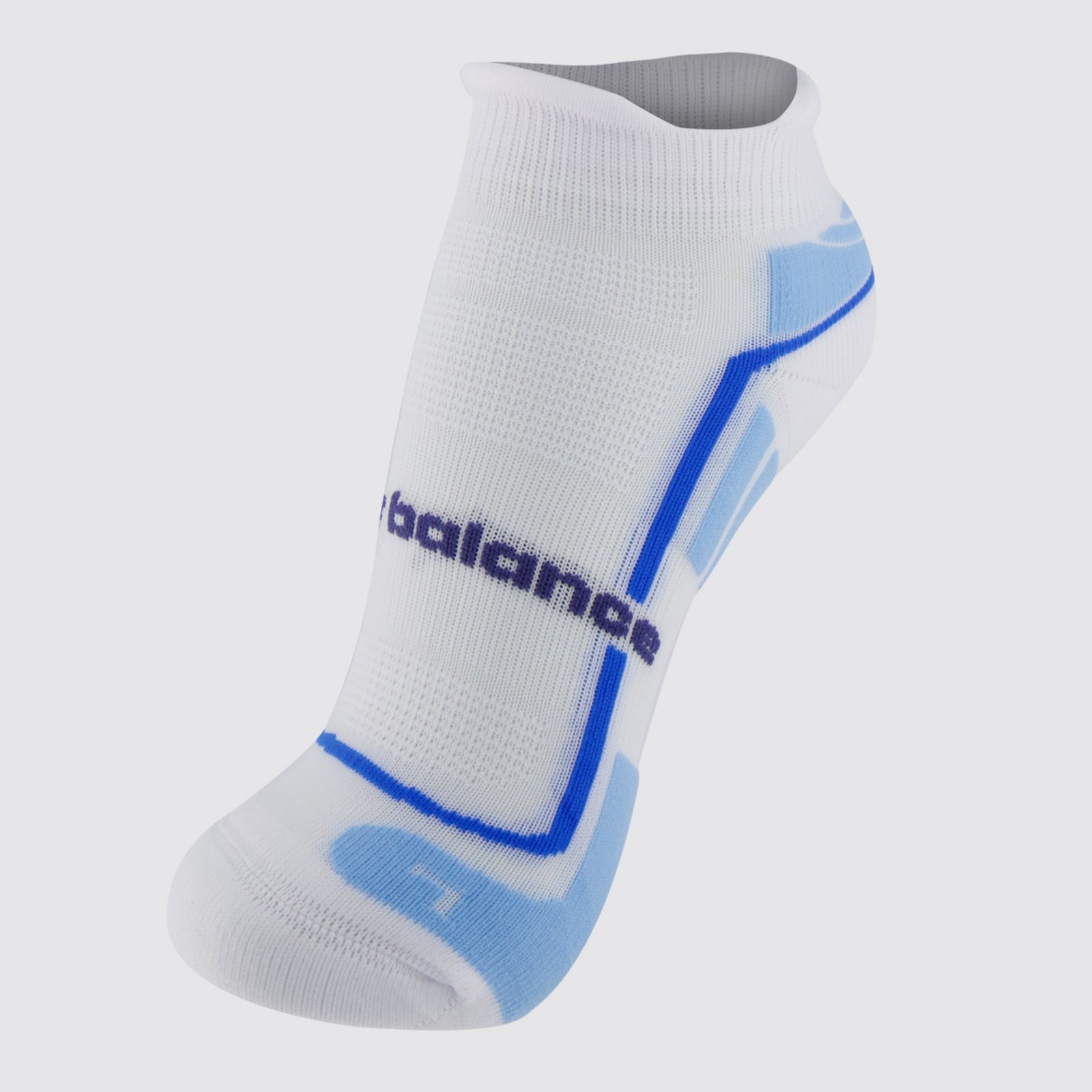 Imagem principal Meia New Balance Cano Invisível Feminina Branca e Azul New Balance branco azul