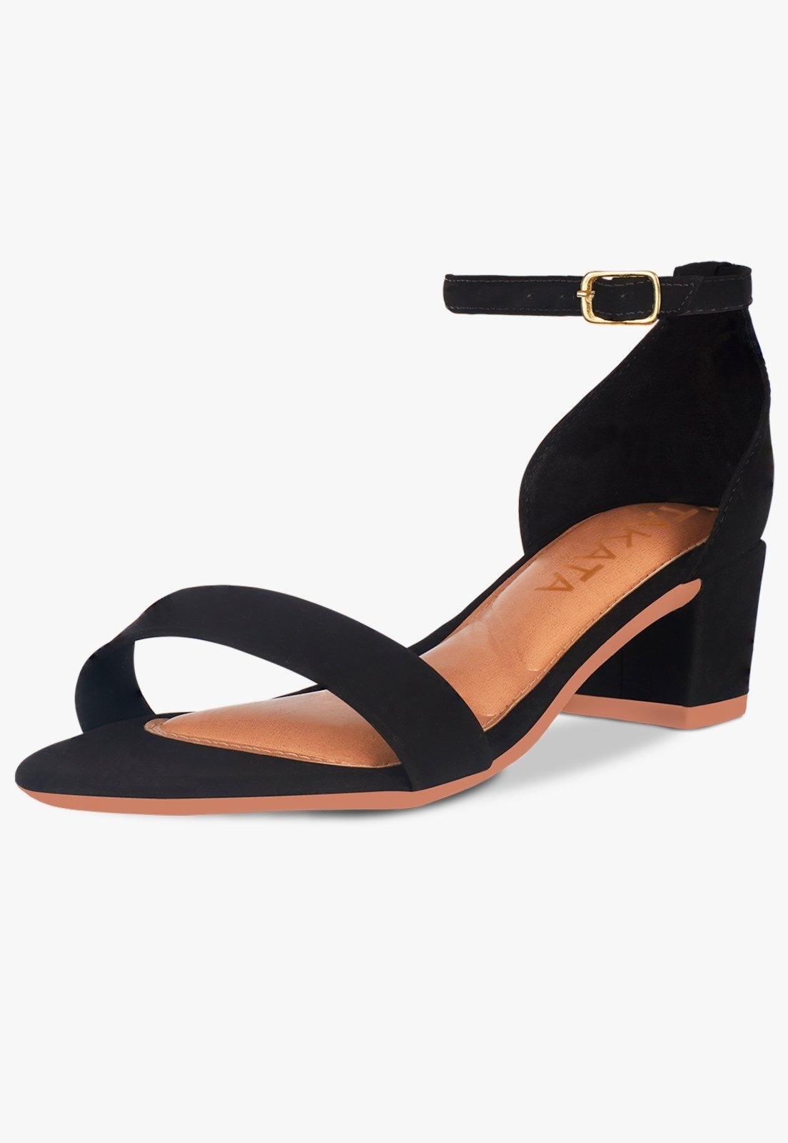 Imagem principal Sandália Feminina Salto Grosso Quadrado Bloco Confort Festa Nobuck TAKATA BY RAFAEL TAKATA preto