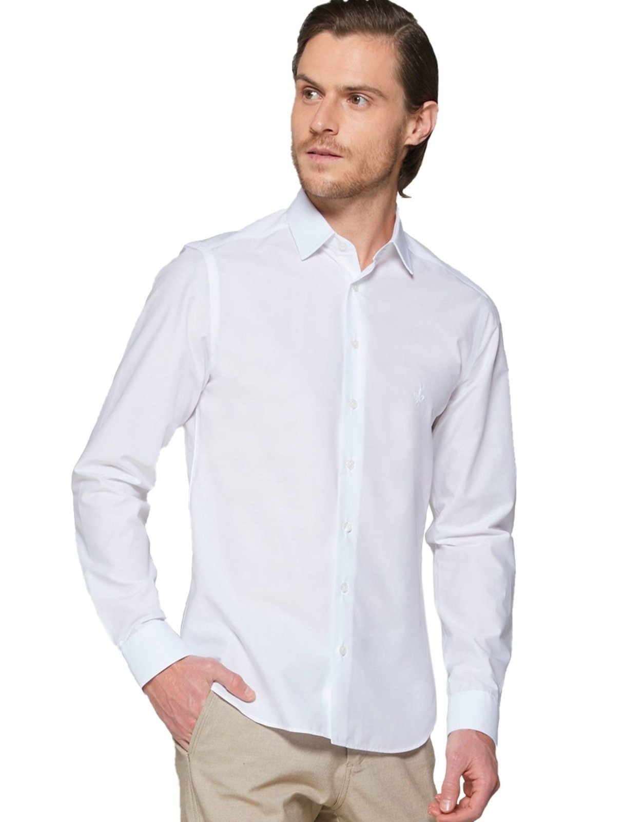 Imagem principal Camisa Dudalina Masculina Milano Tricoline Lisa Branca Dudalina branco